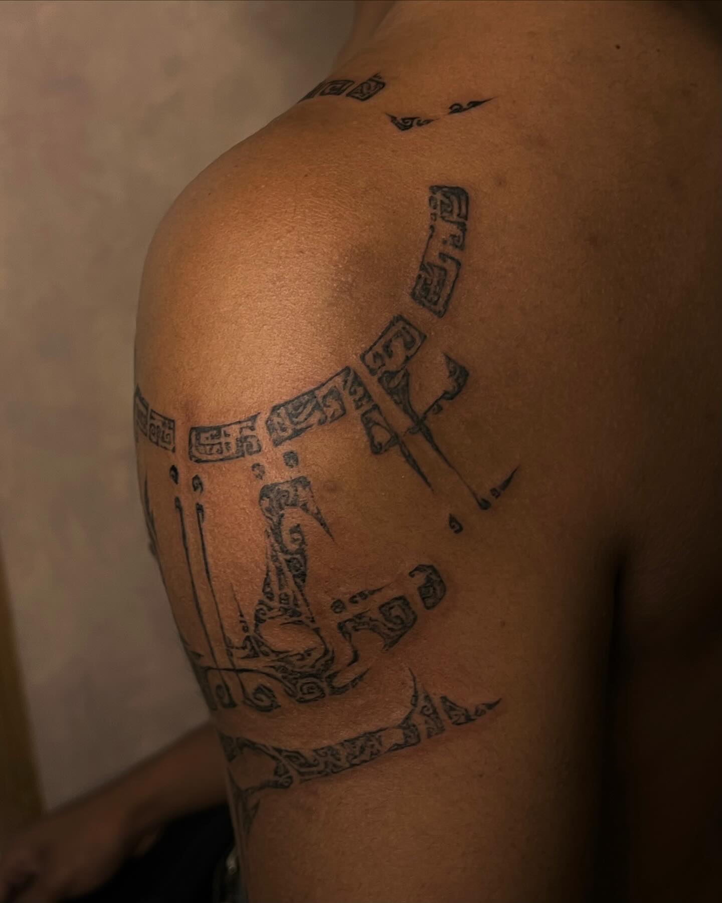 Tattoo by @orbritual — black_and_grey