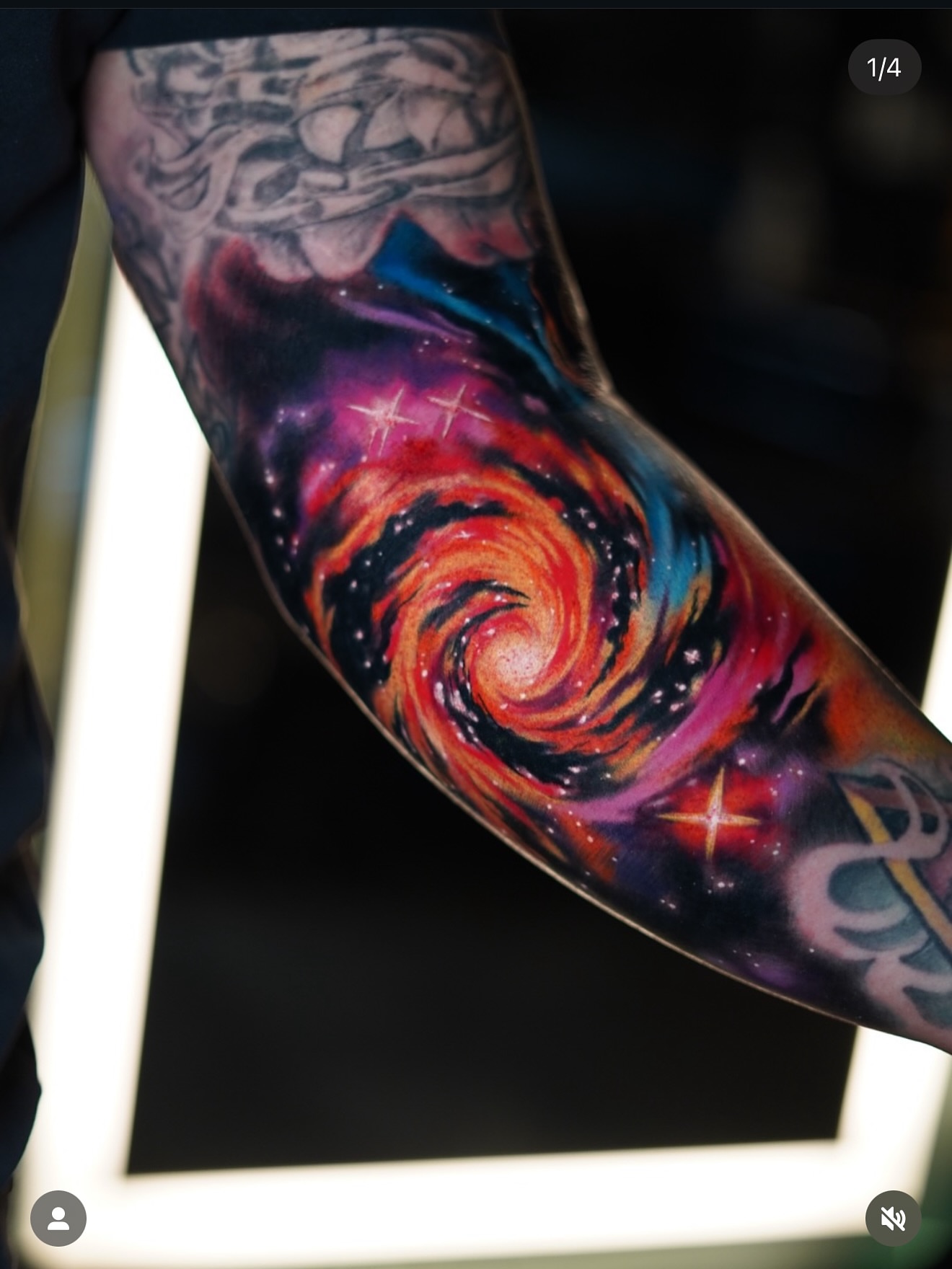 Tattoo by @2groovystudios — dotwork, realism