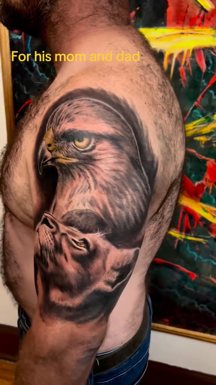 Tattoo by @jamboots — realism, black_and_grey