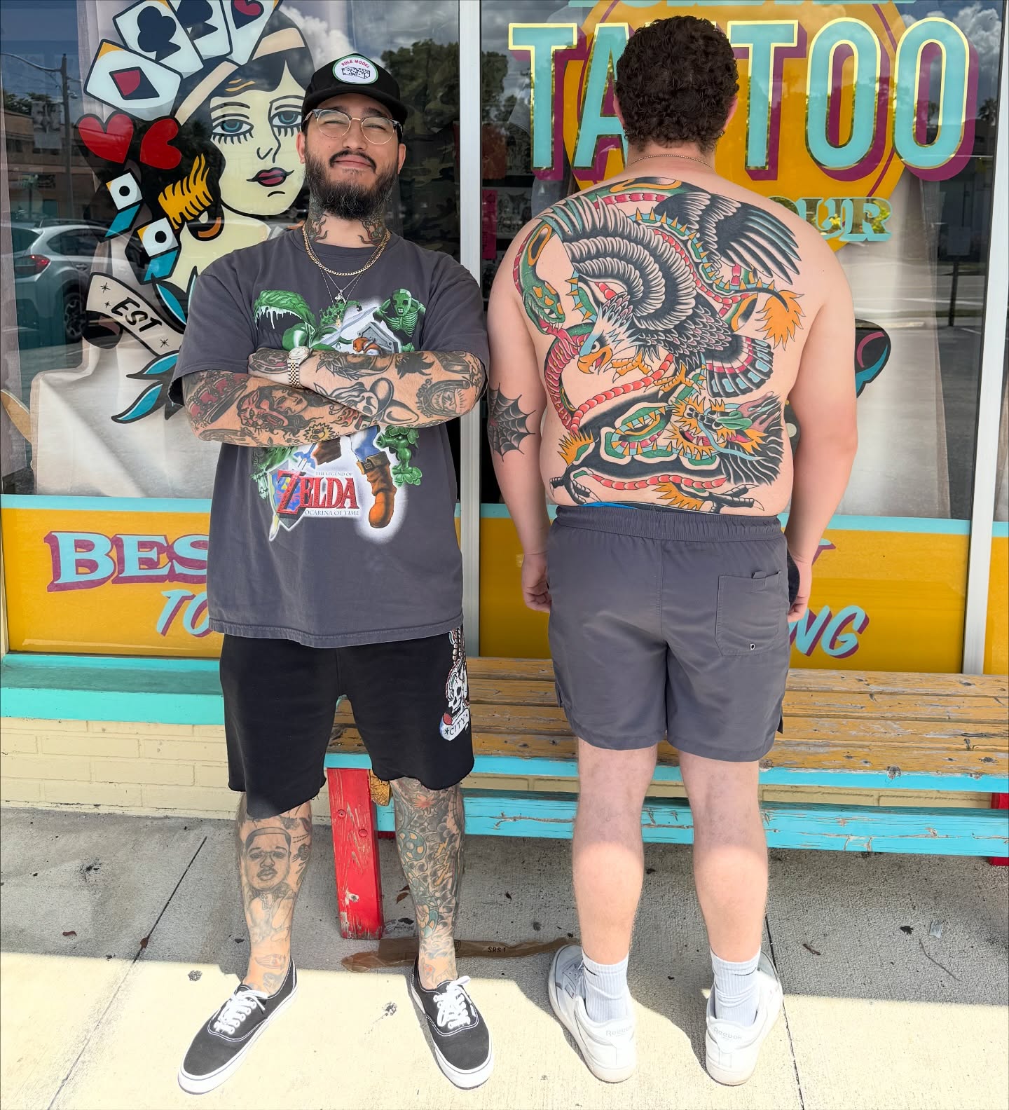 Tattoo by @partytimecarl — american_traditional, dotwork