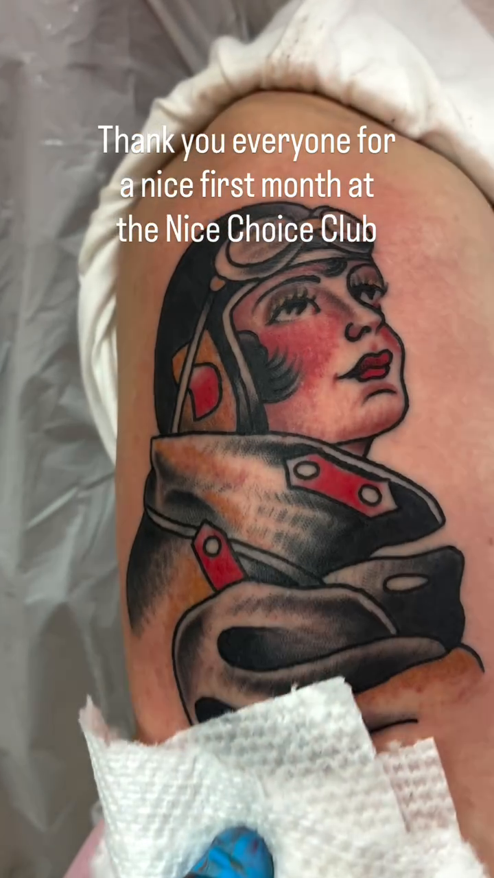 Woman with snake neo-traditional tattoo by Chris Chapman