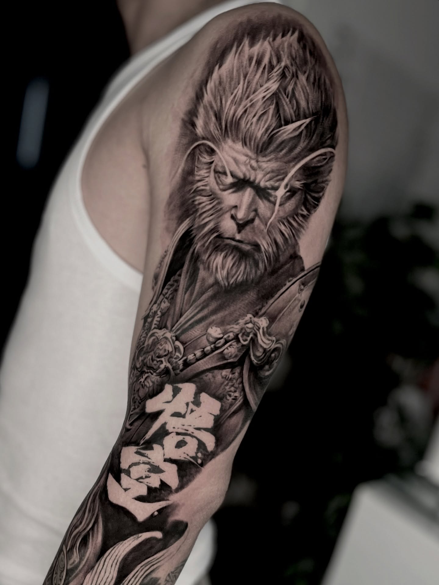 Tattoo by @monica.tattoos — black_and_grey, realism