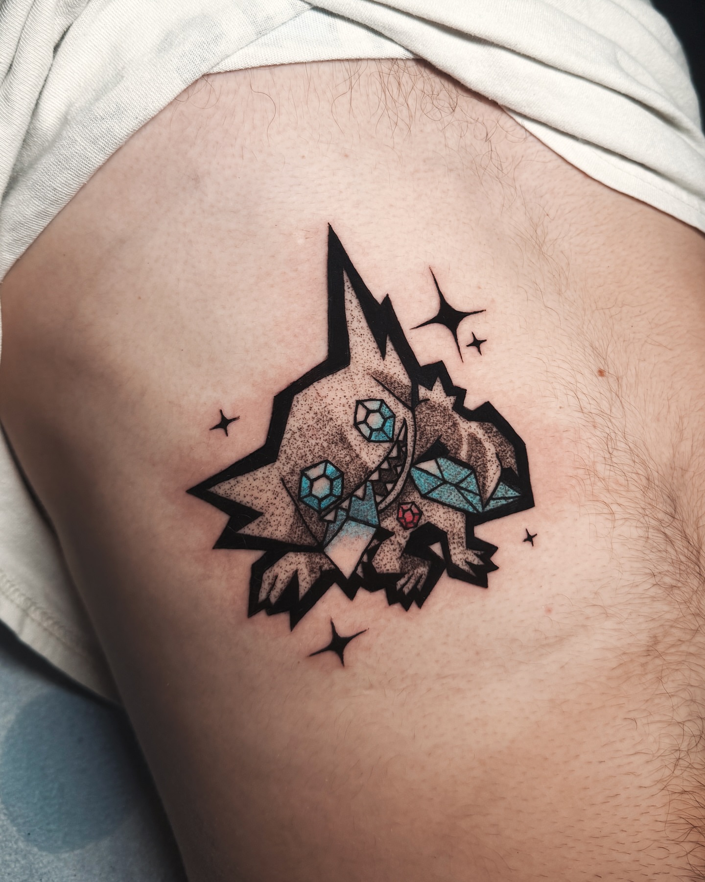 Tattoo by @umbra.inks — dotwork, geometric