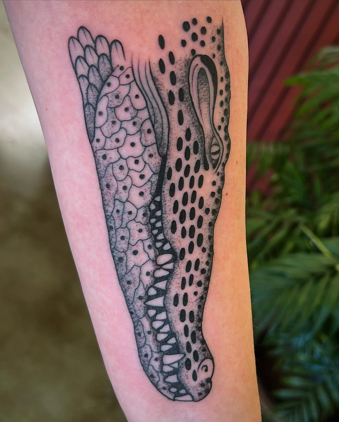 Tattoo by @eekpdx — black_and_grey, dotwork