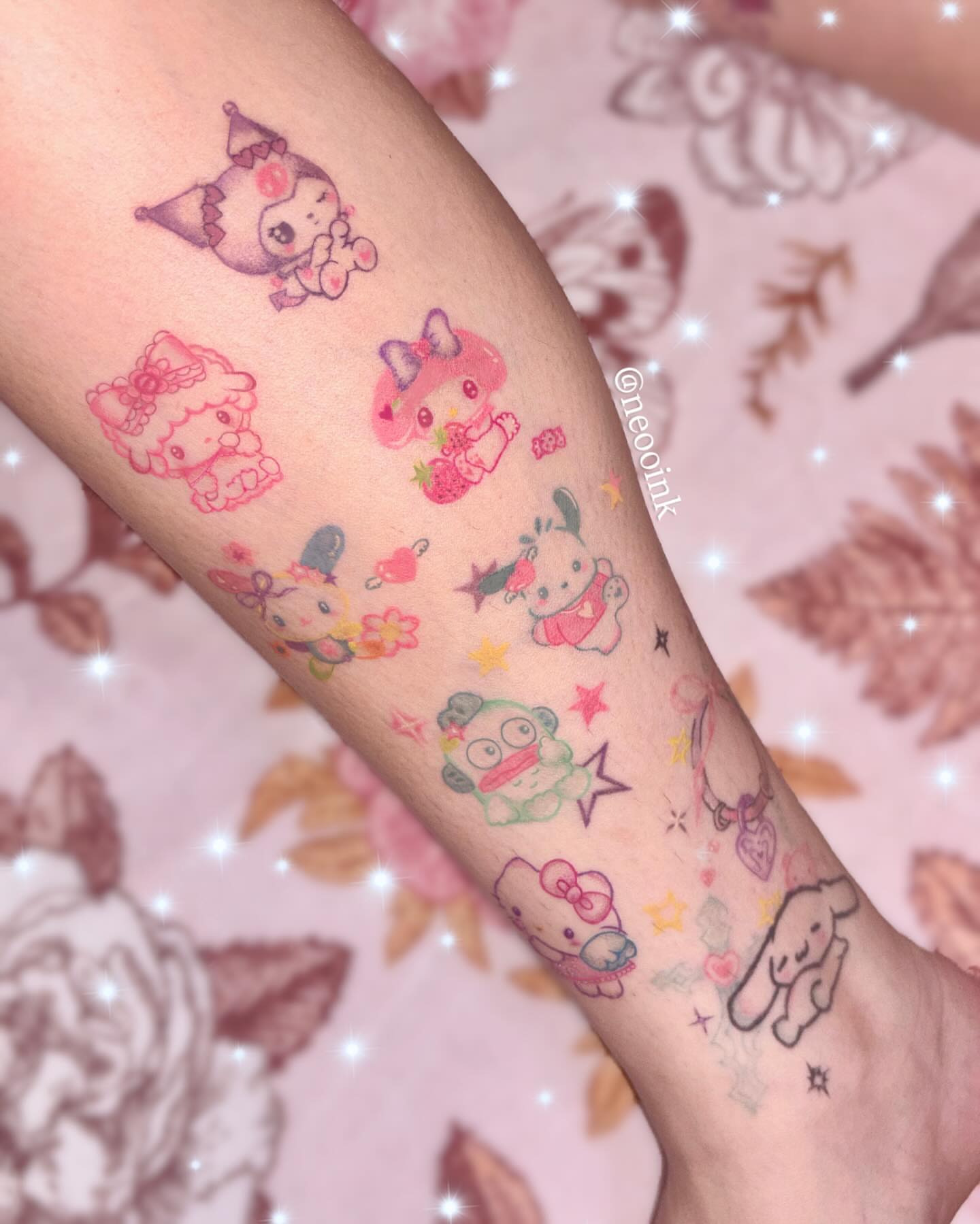Tattoo by @neooink — dotwork, anime