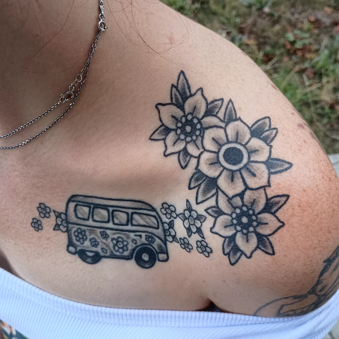Tattoo by @mister_perks — black_and_grey