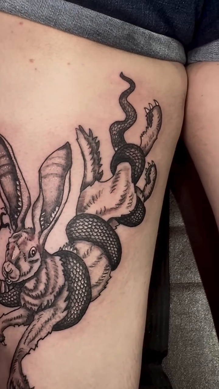 Tattoo by @bonesandstars — black_and_grey, realism