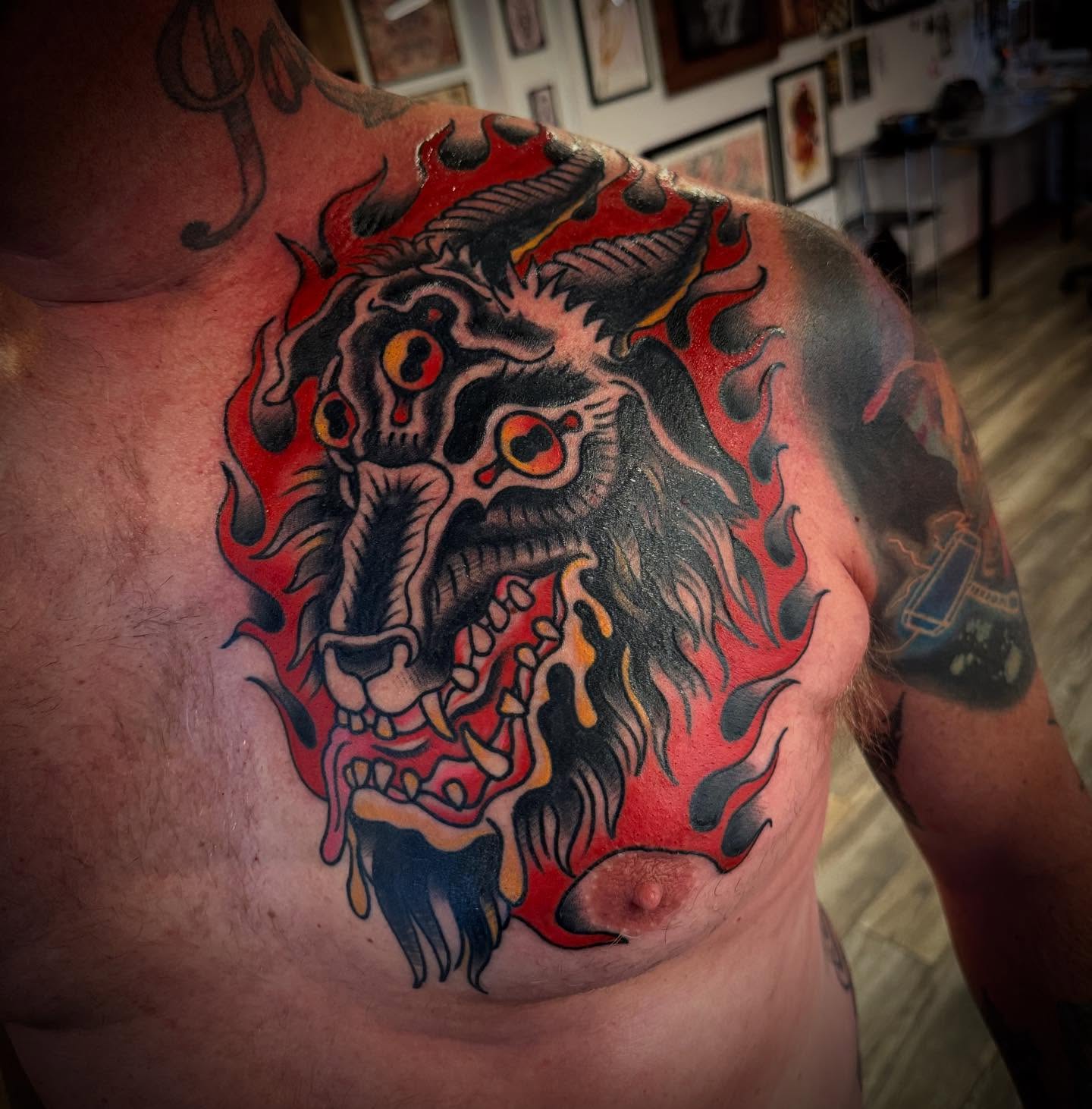 Tattoo by @longcatmatt — american_traditional, dark_realism