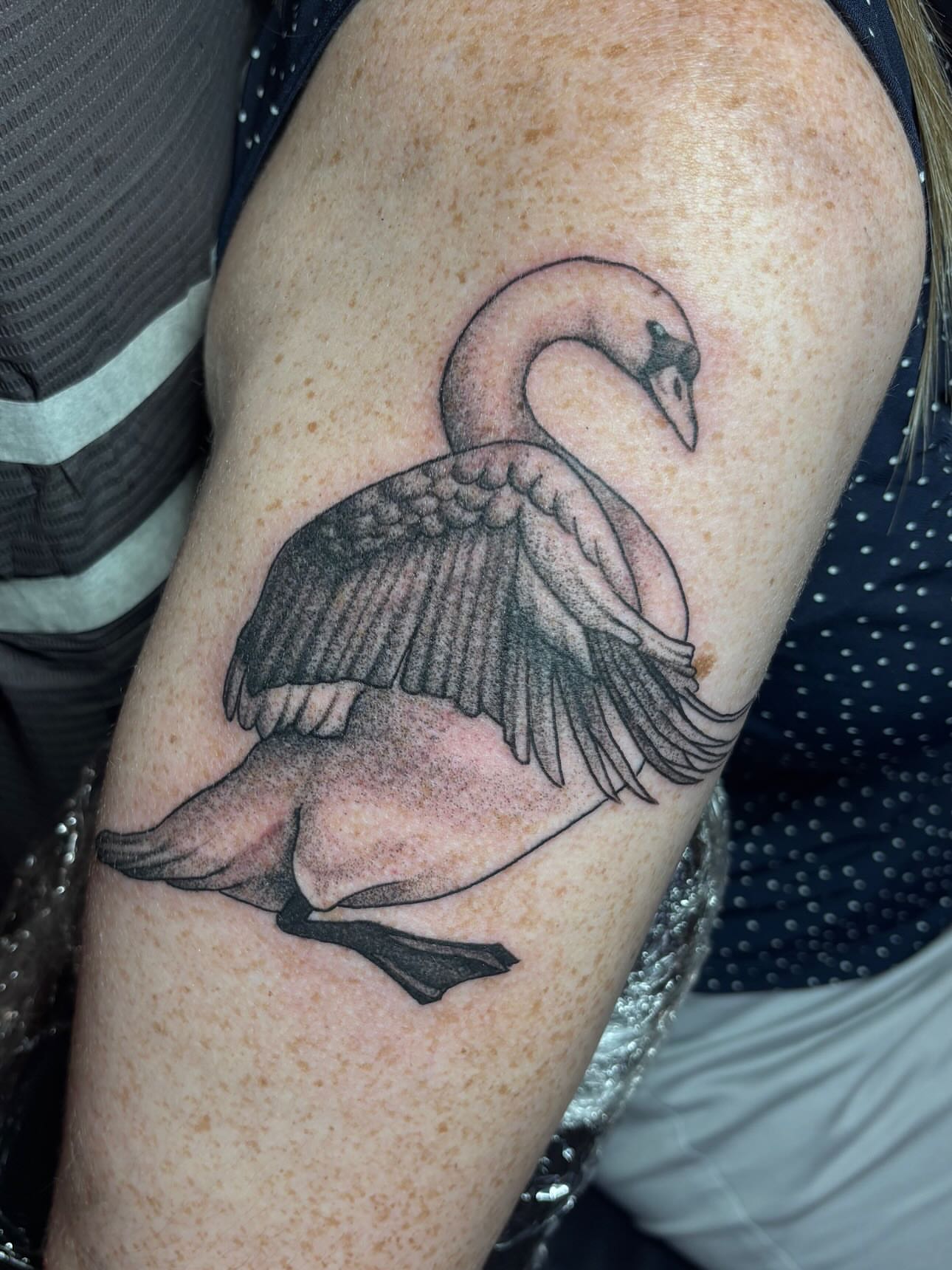 Tattoo by @arkoudatattoo — black_and_grey