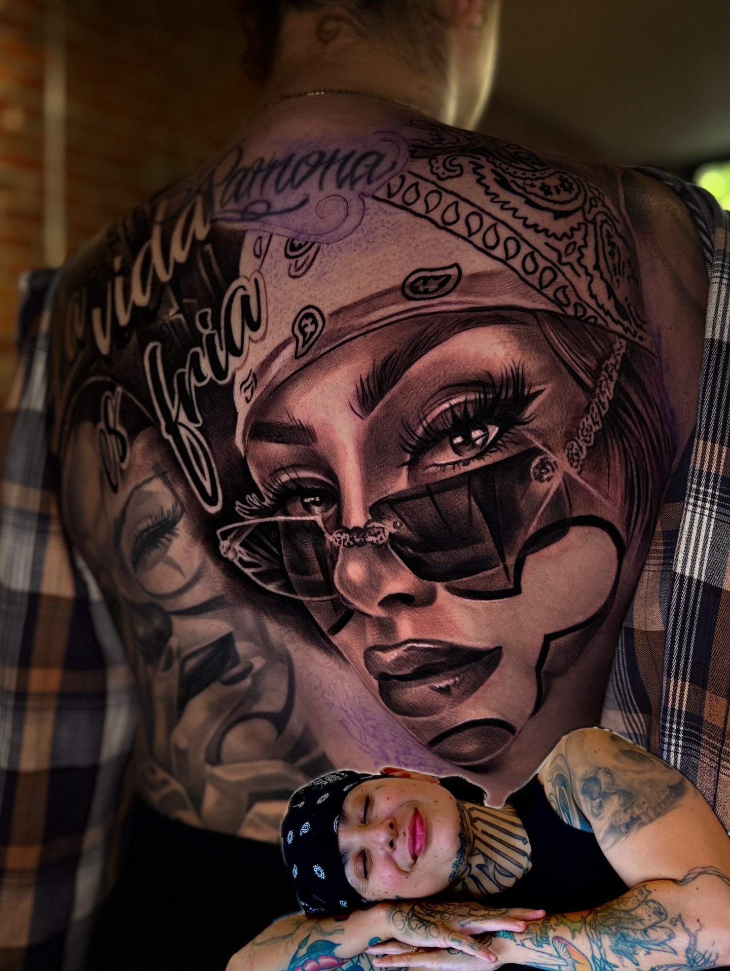 Tattoo by @sue_monsta — realism, chicano