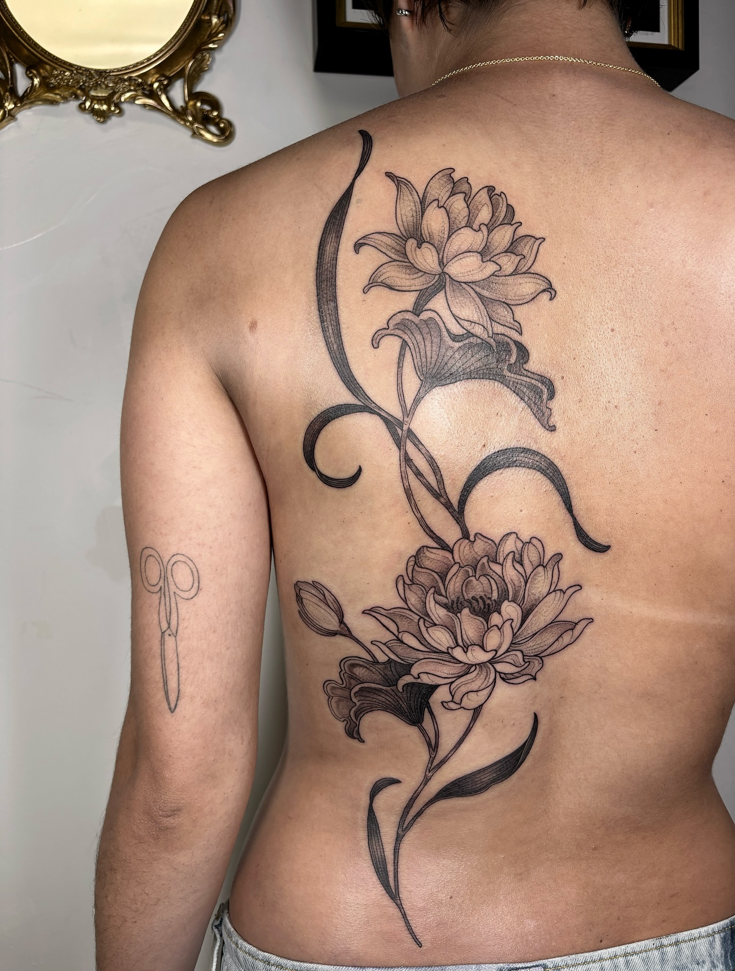 Tattoo by @kinseymillertattoo — black_and_grey, realism