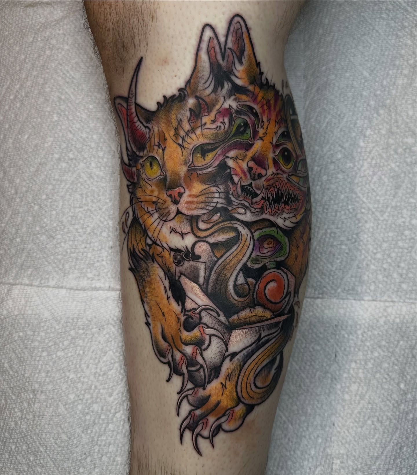 Tattoo by @gutterteeth — american_traditional, surrealism
