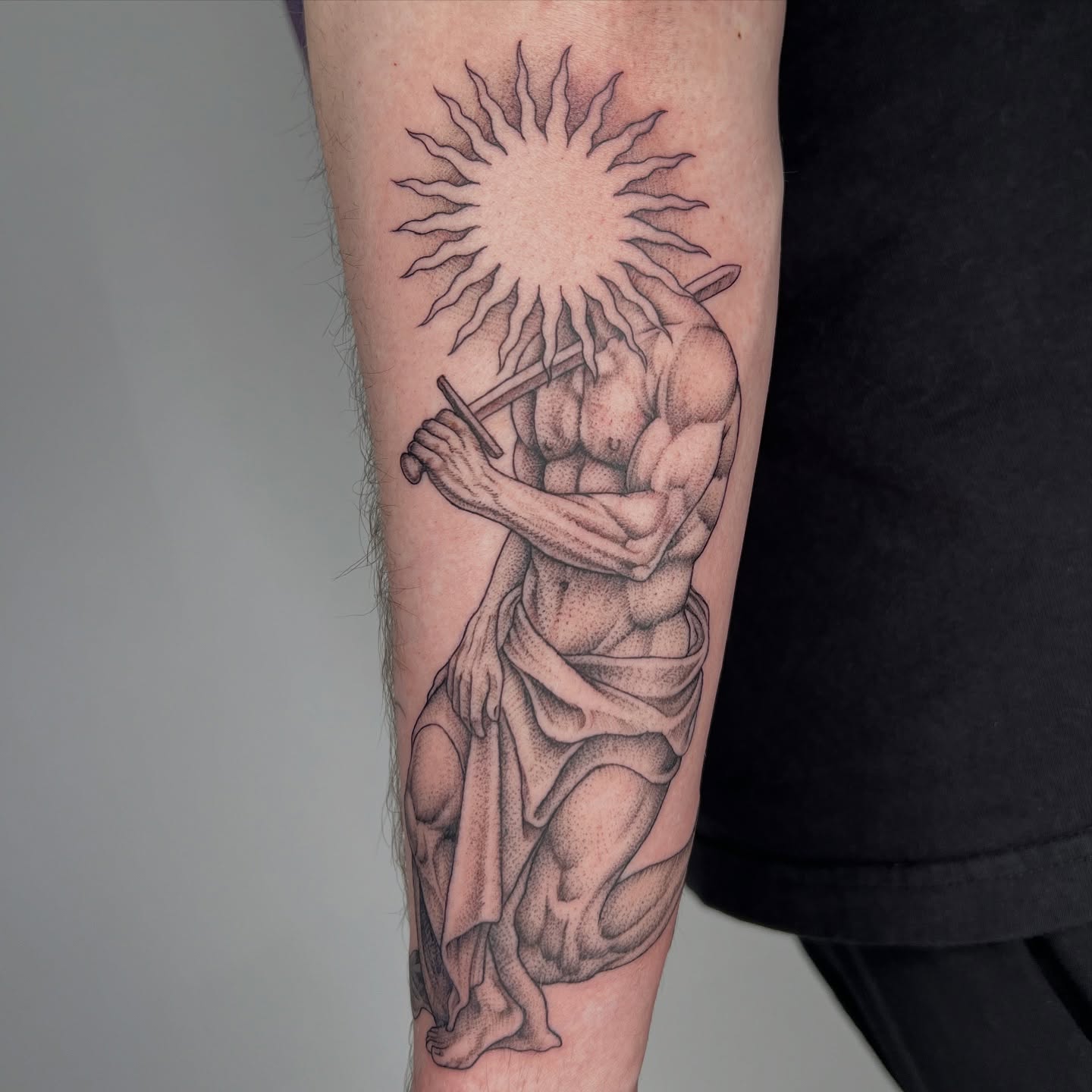 Tattoo by @sailorose_ — dotwork, realism