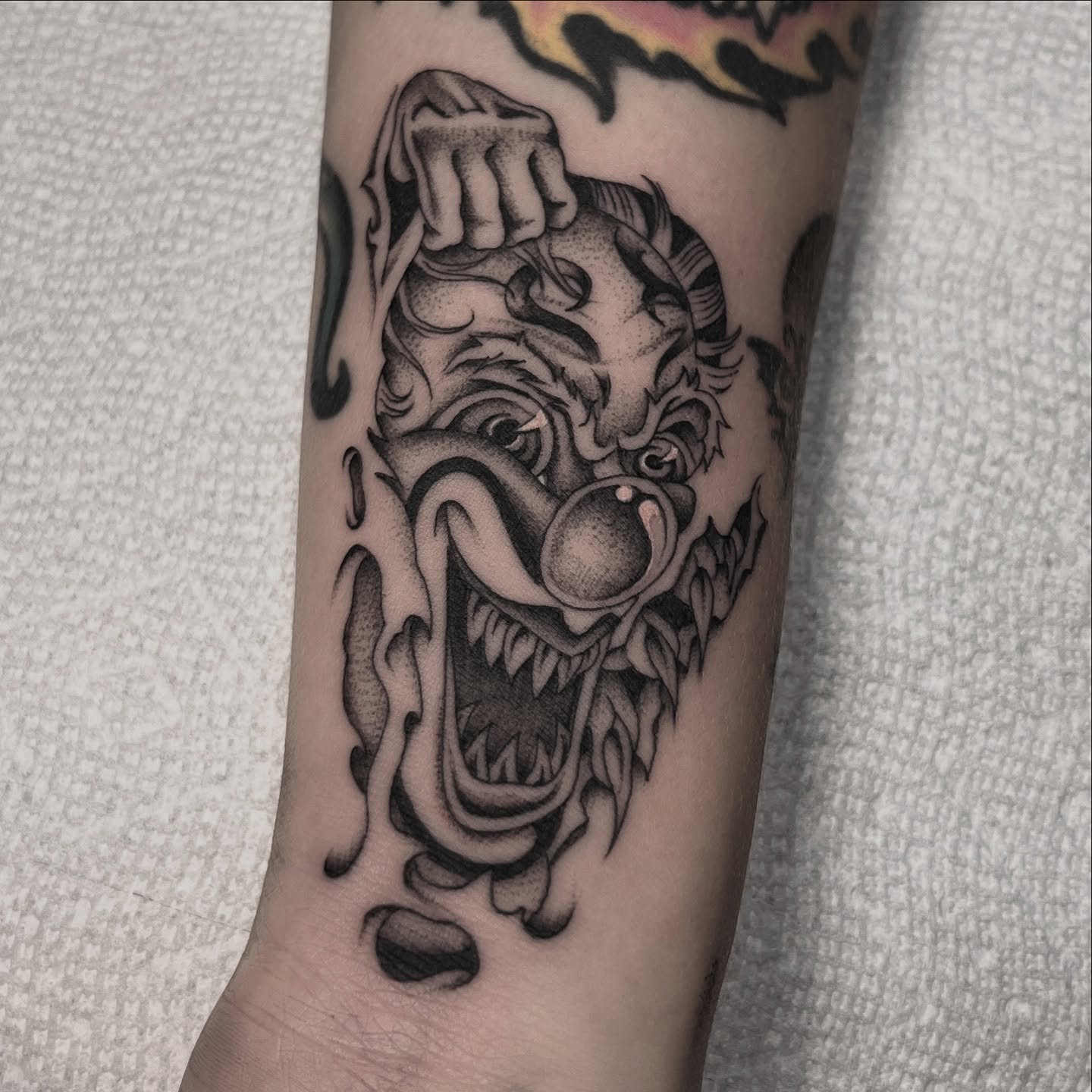 Tattoo by @dagger.eyes — american_traditional, dotwork