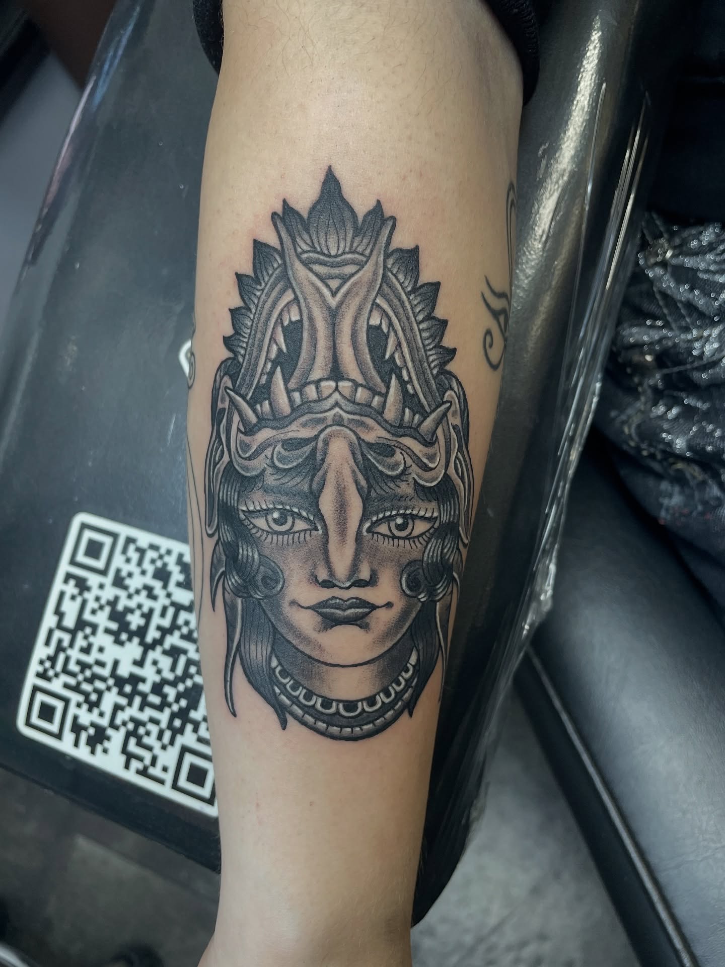 Tattoo by @artist_usual — black_and_grey
