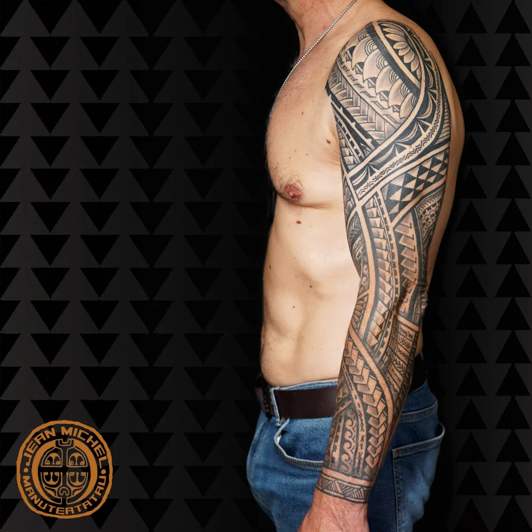 Tattoo by @jeanmichelmanutea — tribal, black_and_grey
