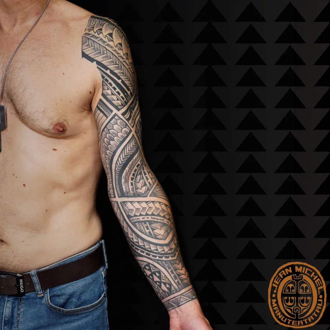 Tattoo by @jeanmichelmanutea — tribal, geometric