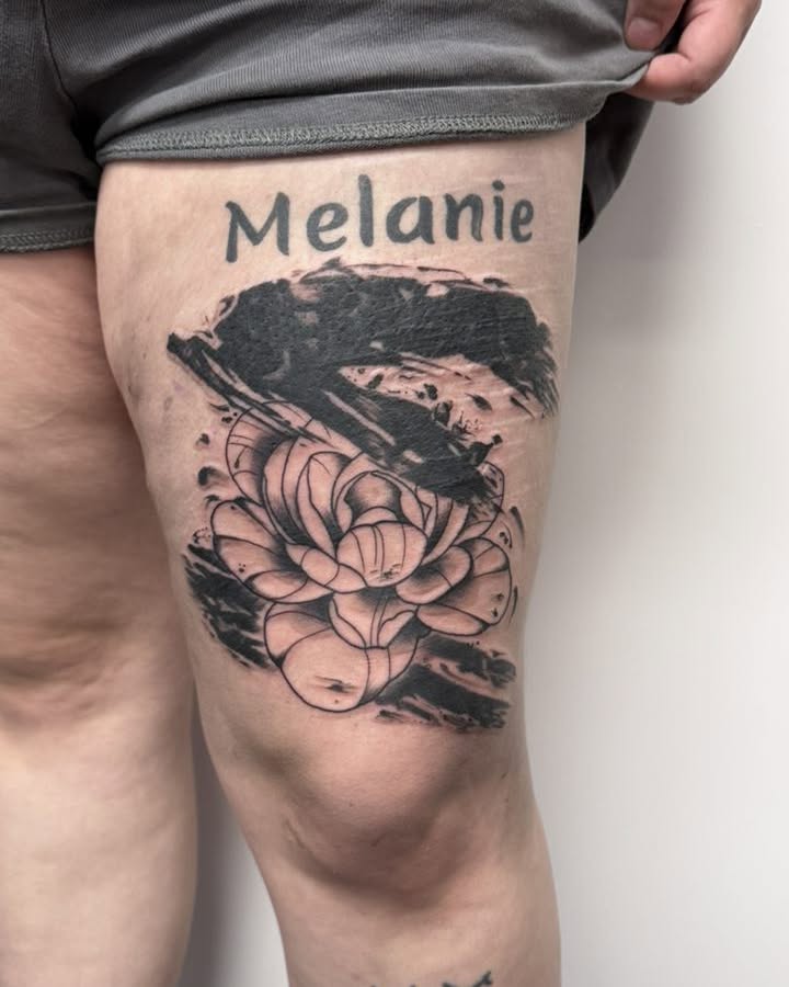 Tattoo by @murbees.designs — black_and_grey