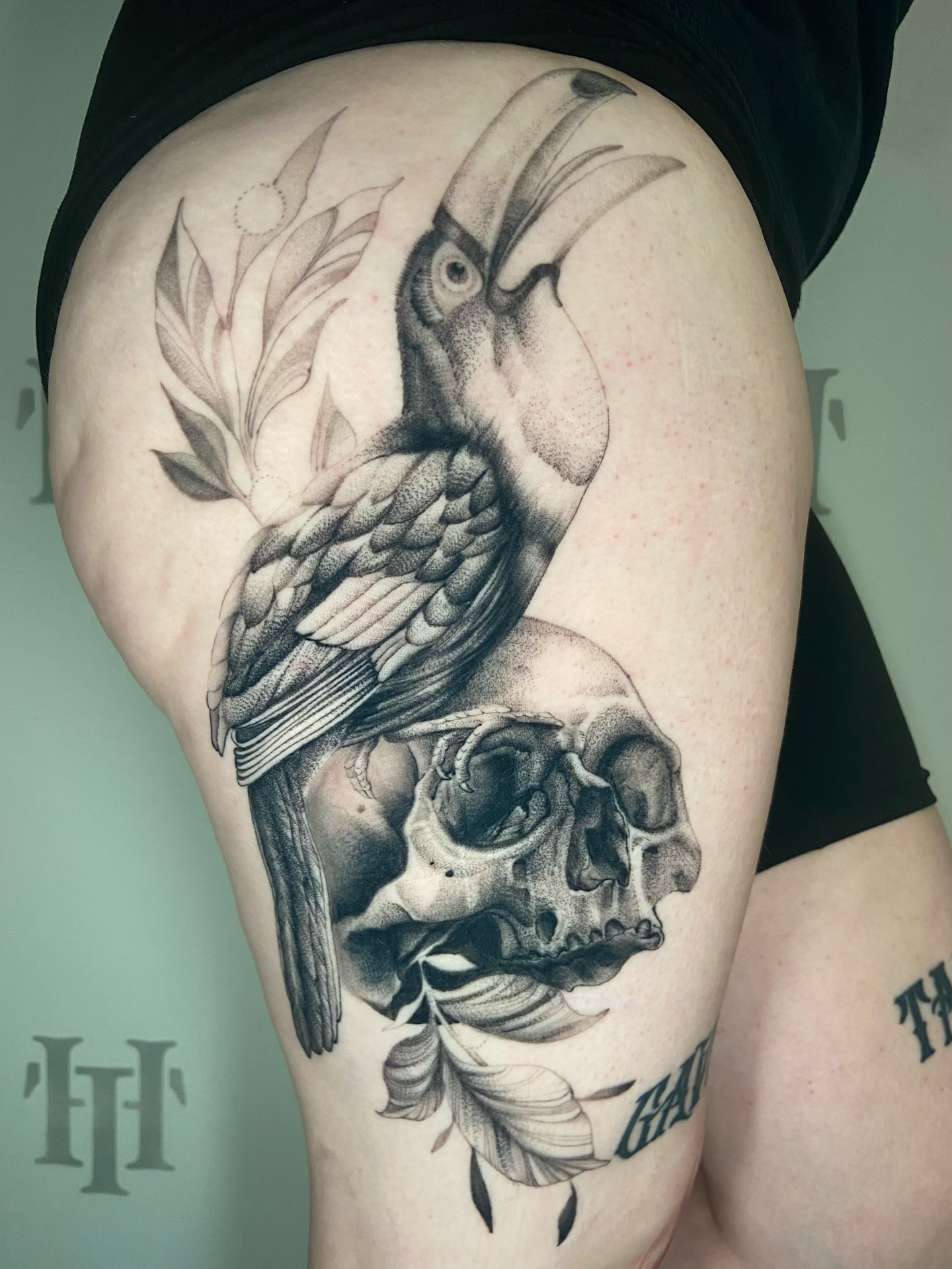 Tattoo by @quinndoskis — dotwork, realism