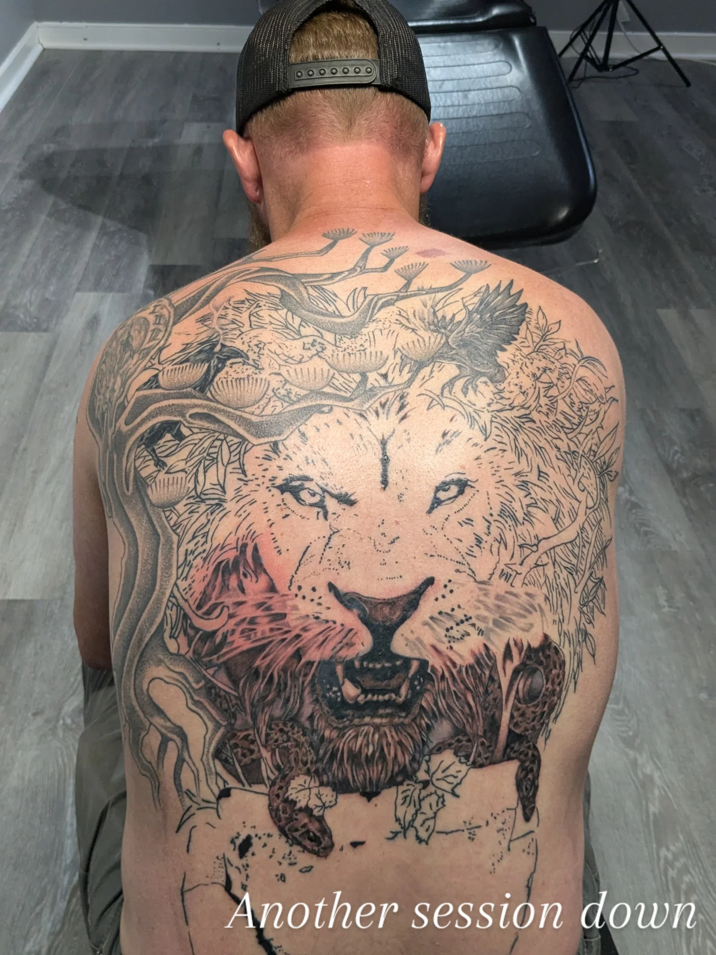 Tattoo by @andrennasparlor — realism, black_and_grey