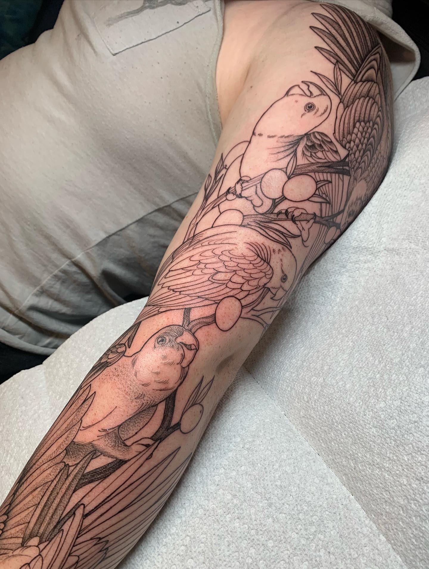 Tattoo by @tabby_wirebach_tattoos — black_and_grey