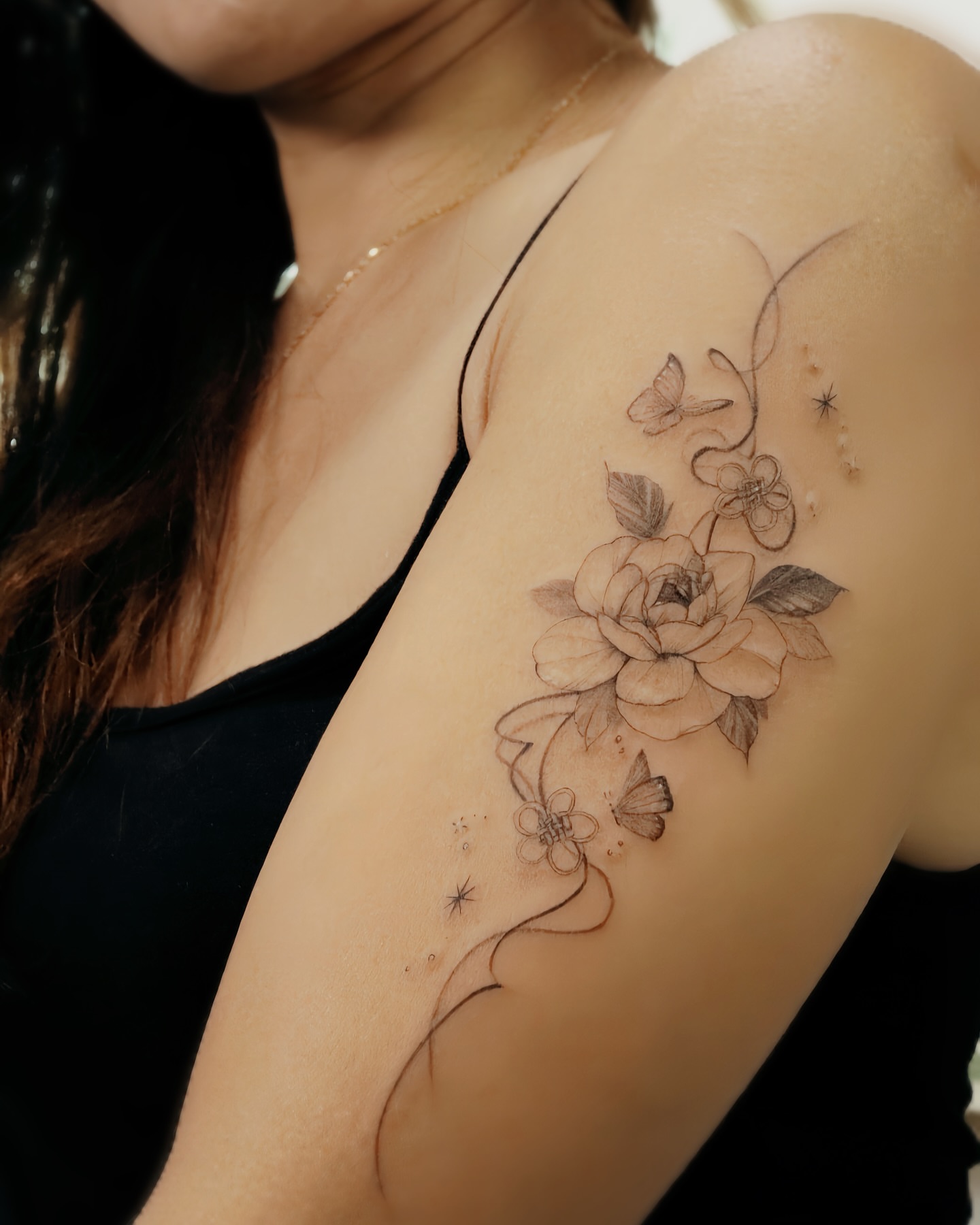 Tattoo by @heoyeon__tattoo — black_and_grey