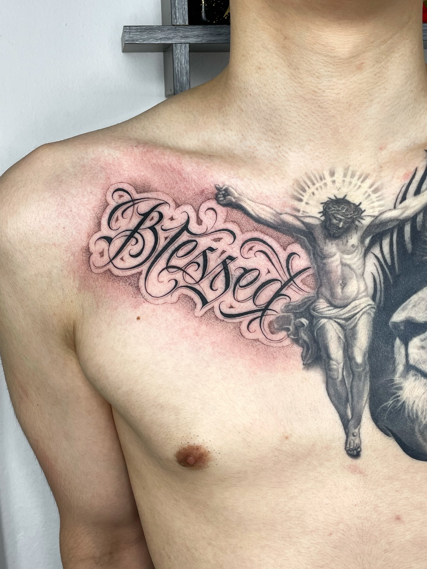Tattoo by @joon_letters — black_and_grey, realism