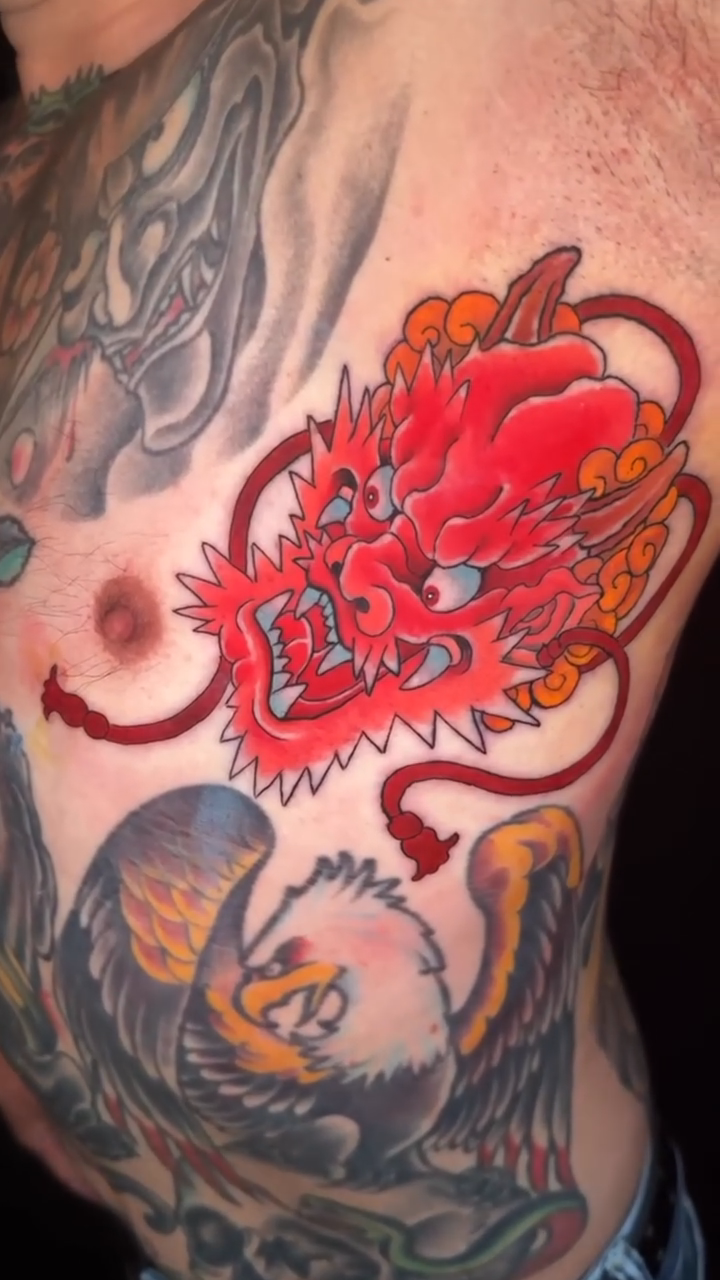 Tattoo by @aaron_bell — japanese_irezumi, black_and_grey