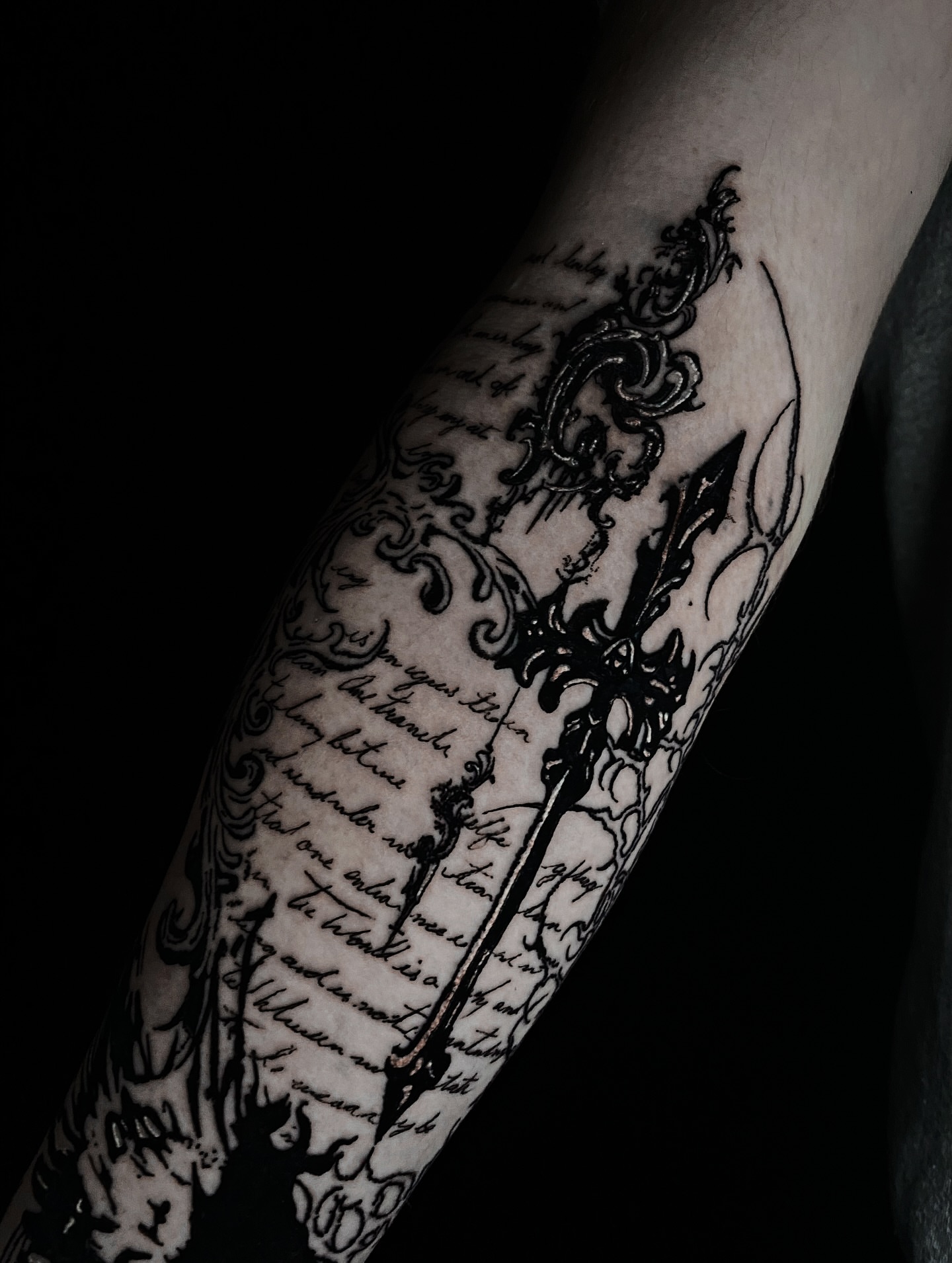 Tattoo by @blackworkbenz — black_and_grey