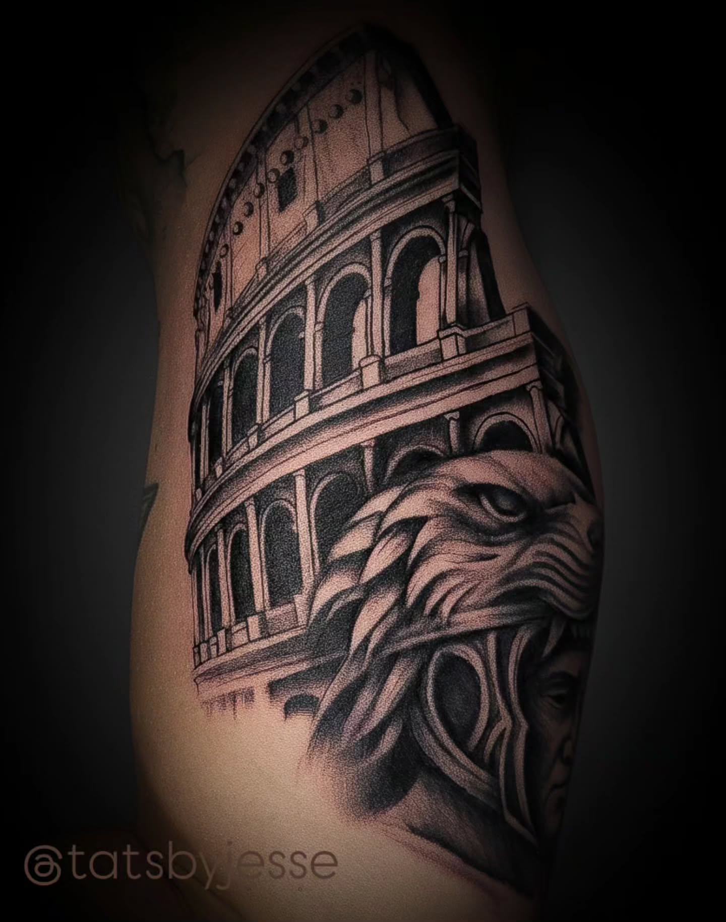 Tattoo by @tatsbyjesse — realism, black_and_grey