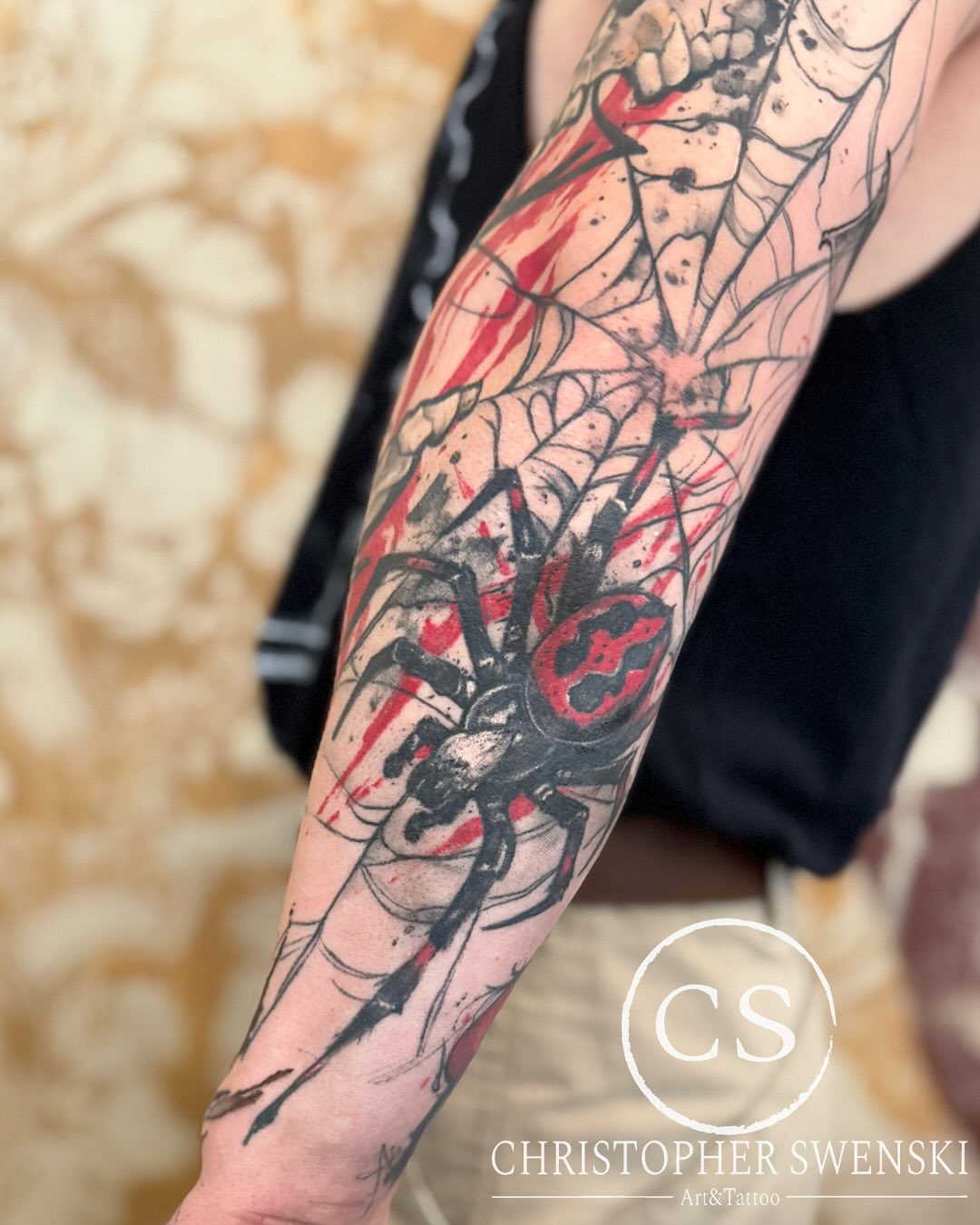 Tattoo by @chris_swenski_tattoo — american_traditional, dotwork