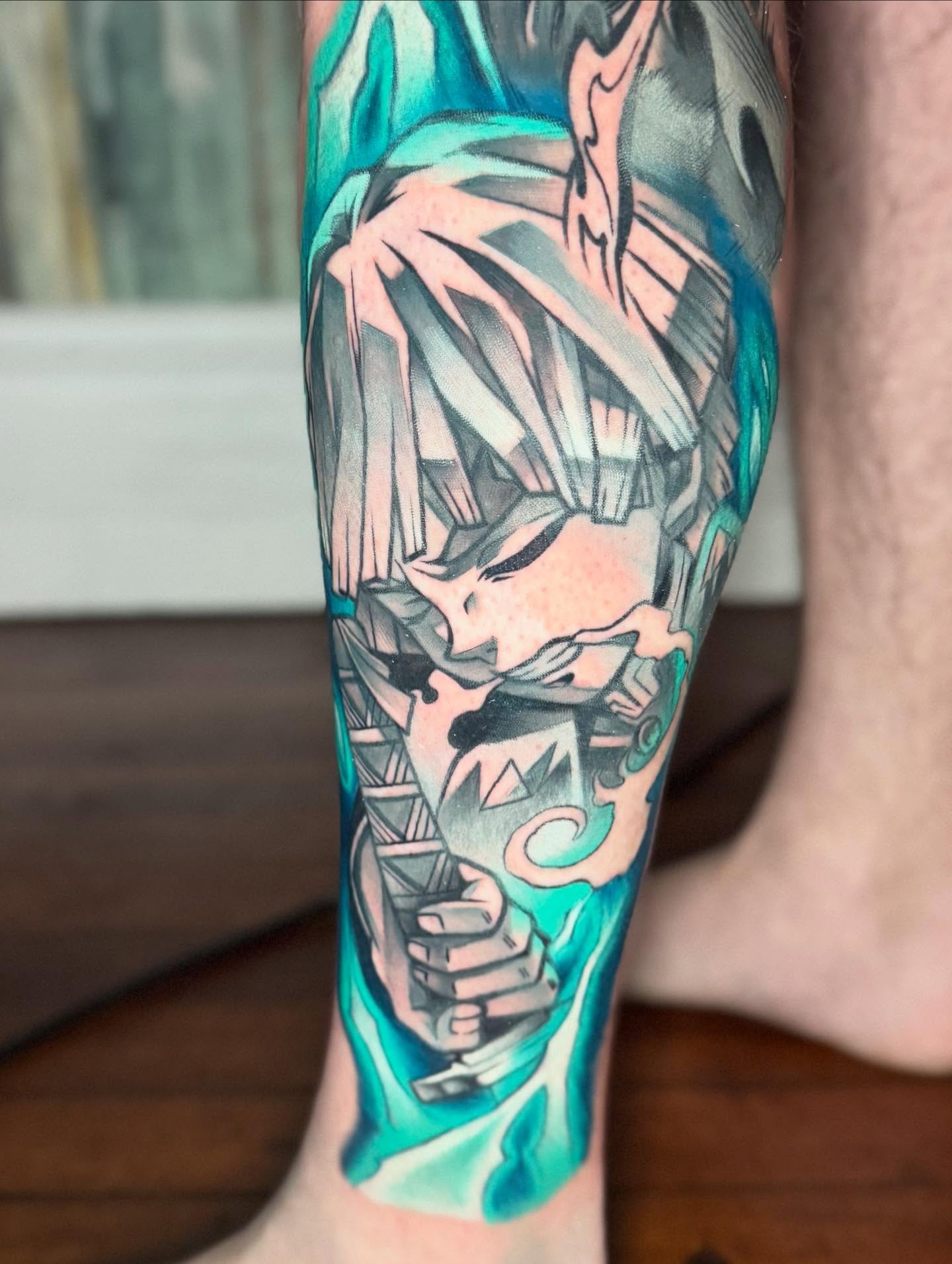 Tattoo by @piercingsbybefffff_ — anime, geometric