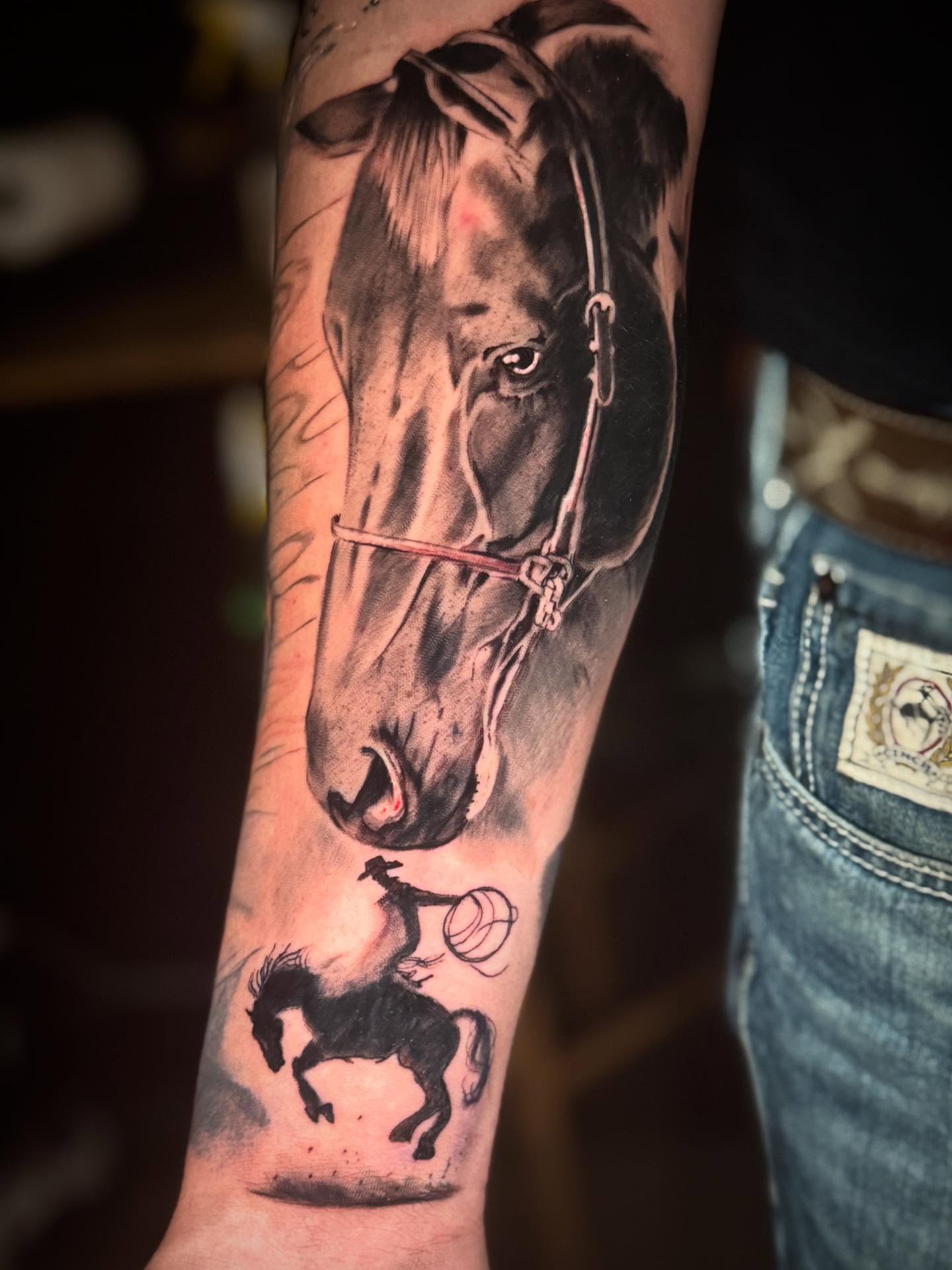 Tattoo by @seanc_tattoos — realism, black_and_grey