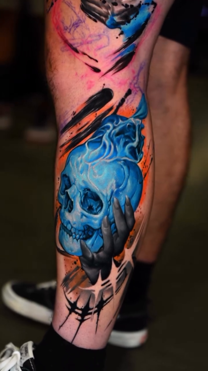 Tattoo by @gregordevera — dark_realism, trash_polka