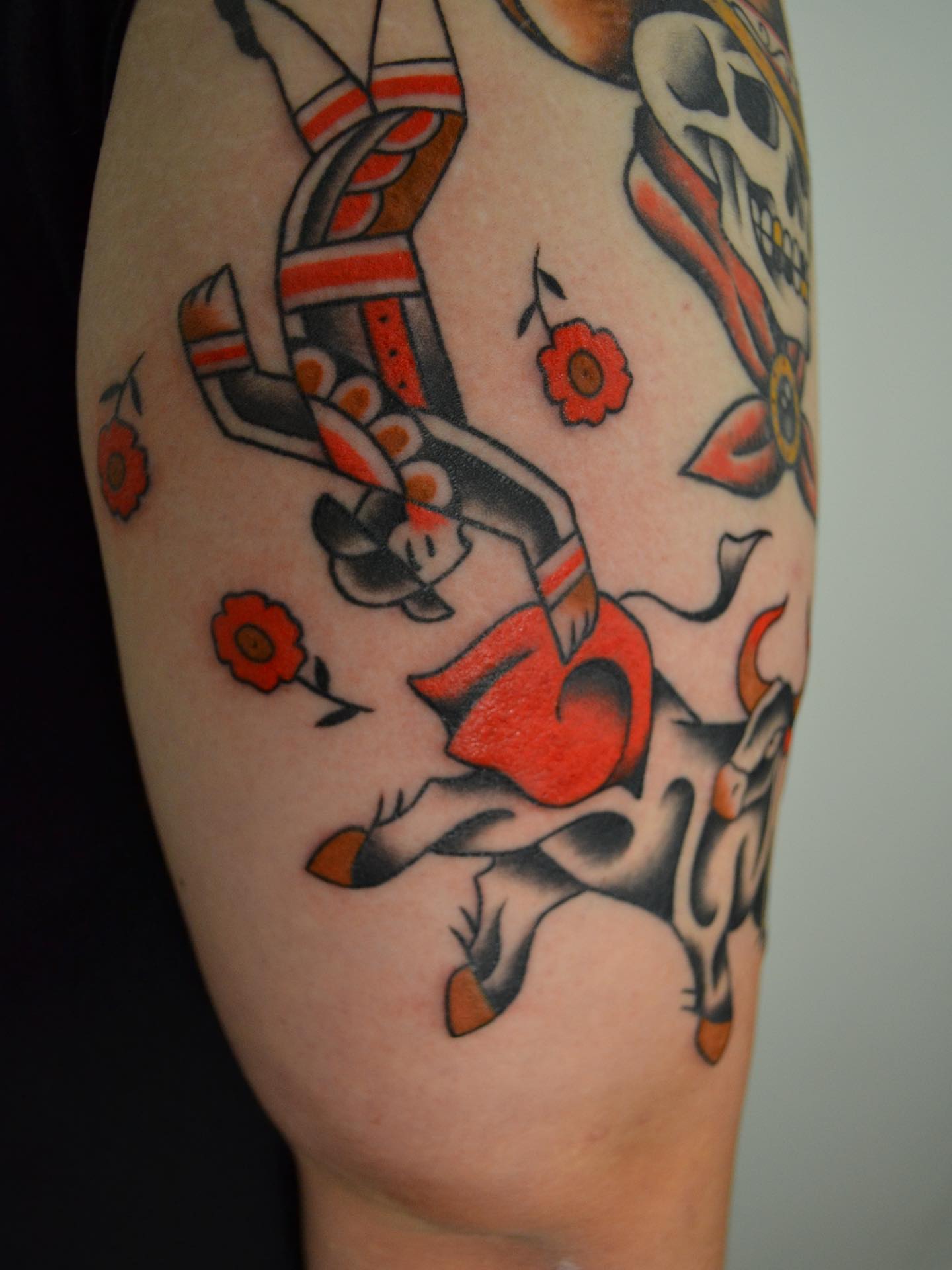 Tattoo by @vulgarviolets — american_traditional, neo_traditional
