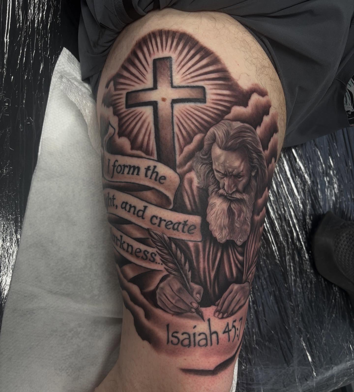 Tattoo by @bradbodenbendertattoos — black_and_grey, realism