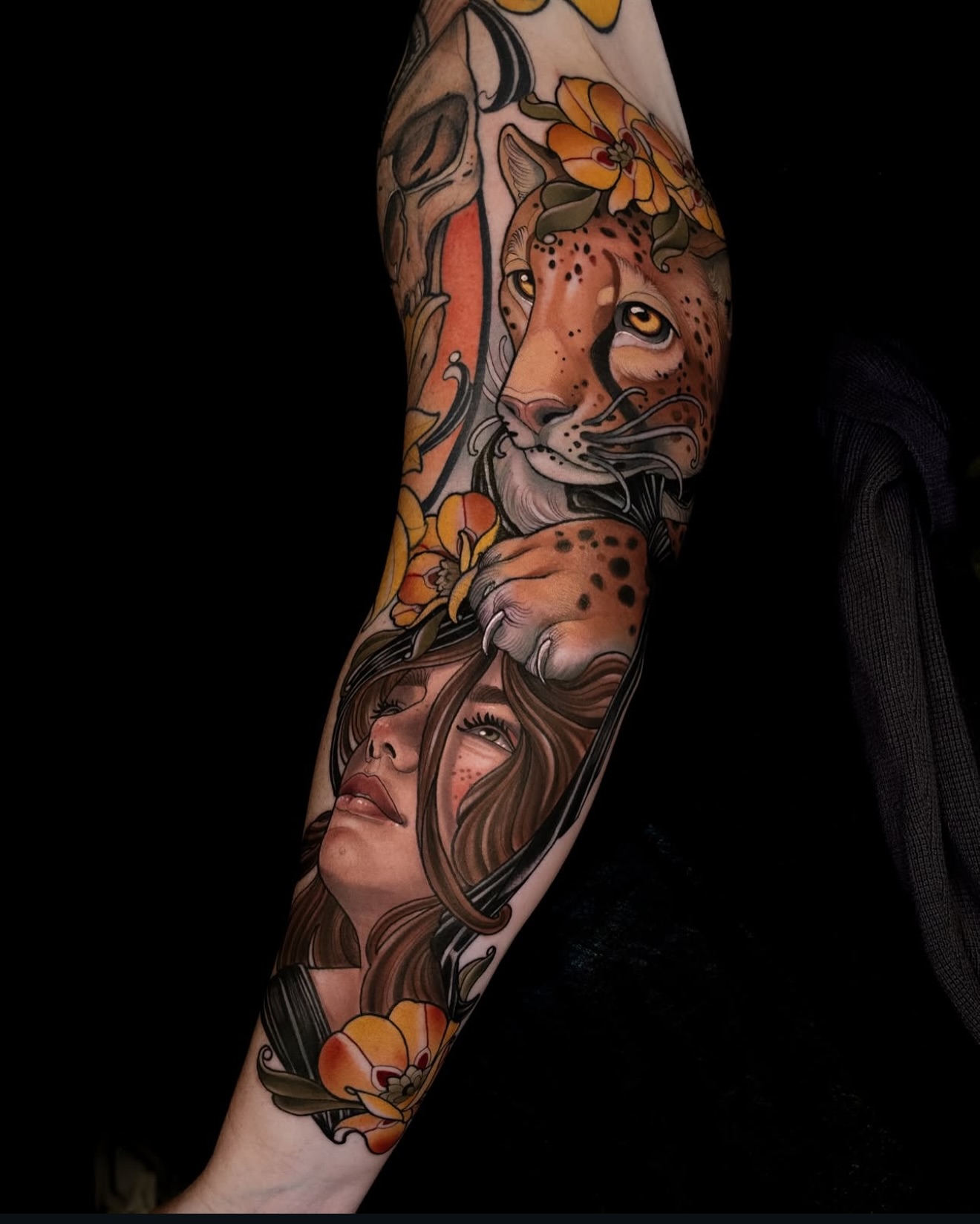 Tattoo by @krishtattoo — realism, dotwork