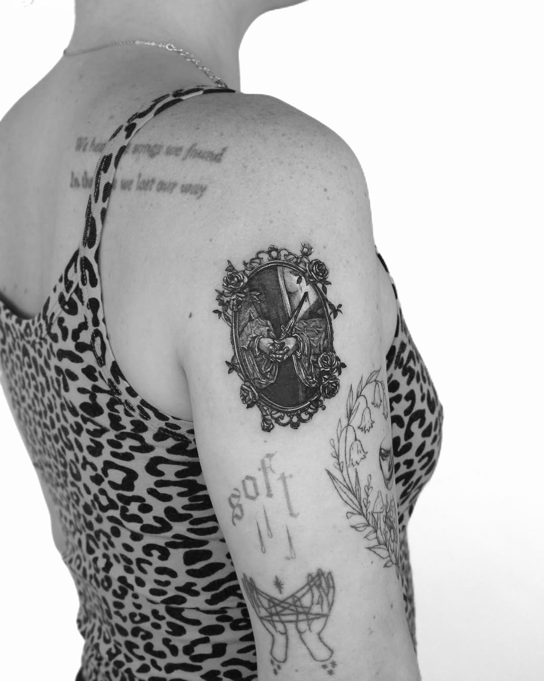 Tattoo by @tatmostat — black_and_grey, realism