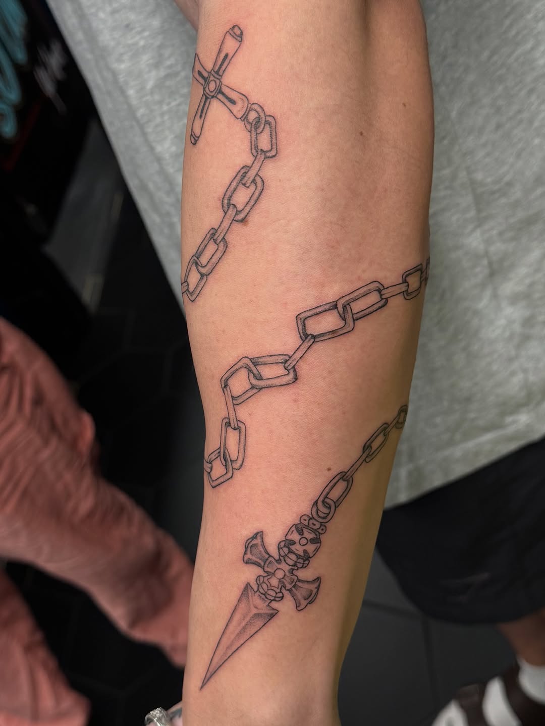 Tattoo by @tattooshananigans — black_and_grey, chicano