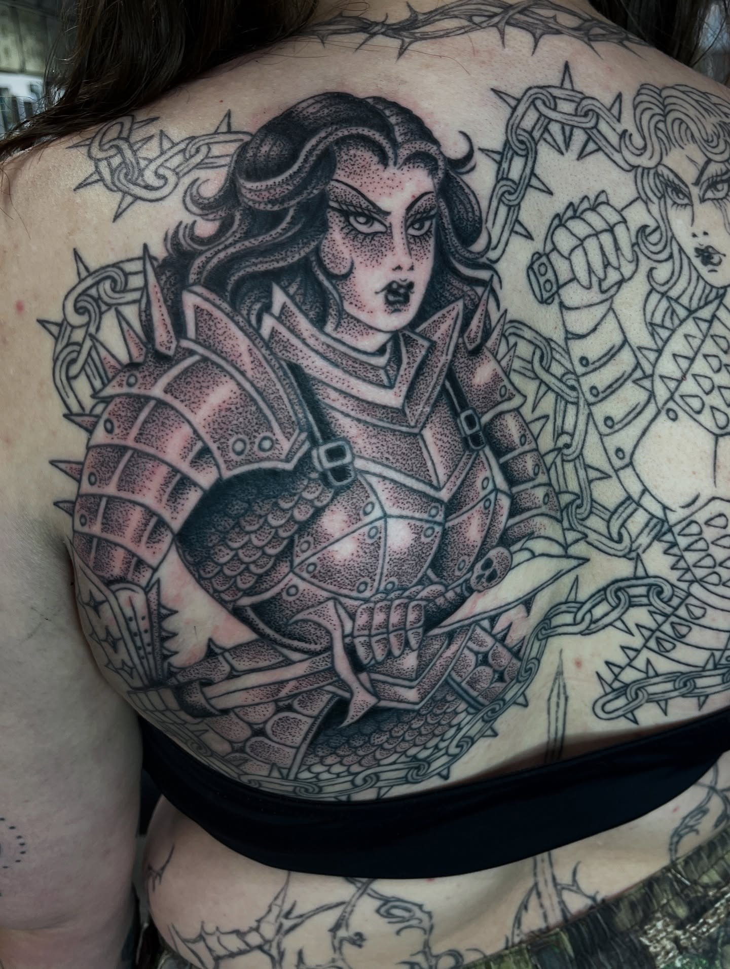 Tattoo by @evilnemec โ dotwork, black_and_grey
