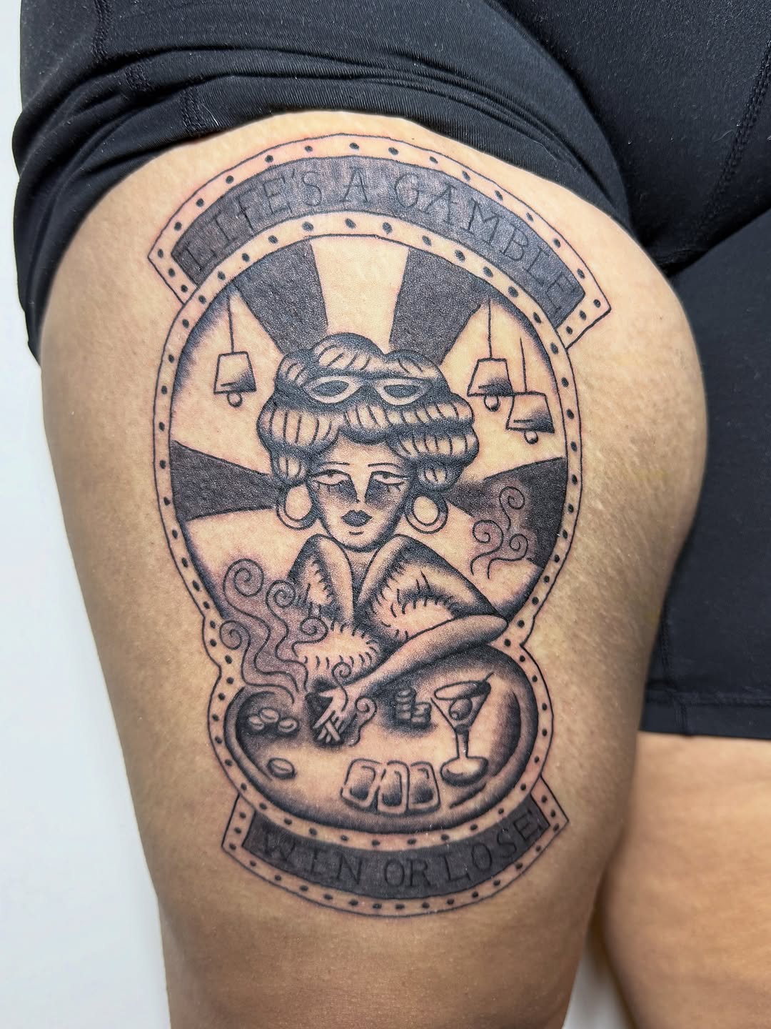 Tattoo by @divinearcaneart — american_traditional, lettering_script