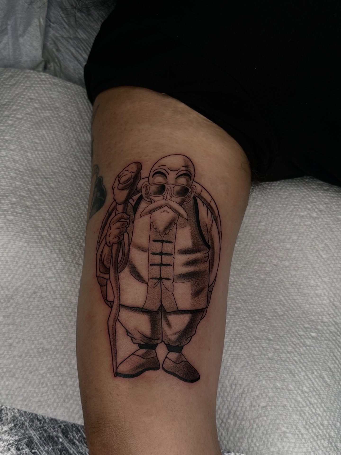Tattoo by @picaflor.tattooer — black_and_grey