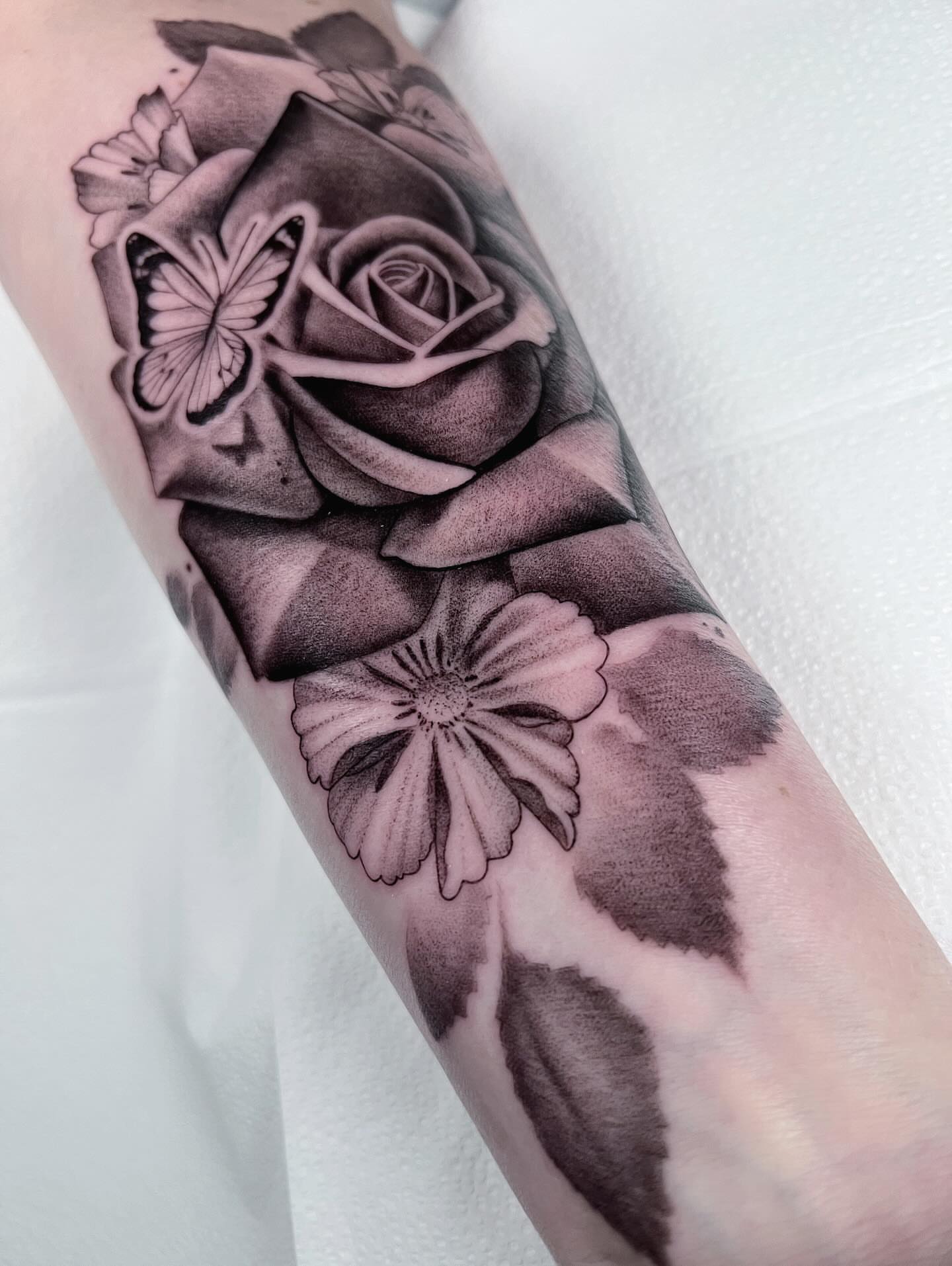 Tattoo by @annawolfftattoos — black_and_grey, realism