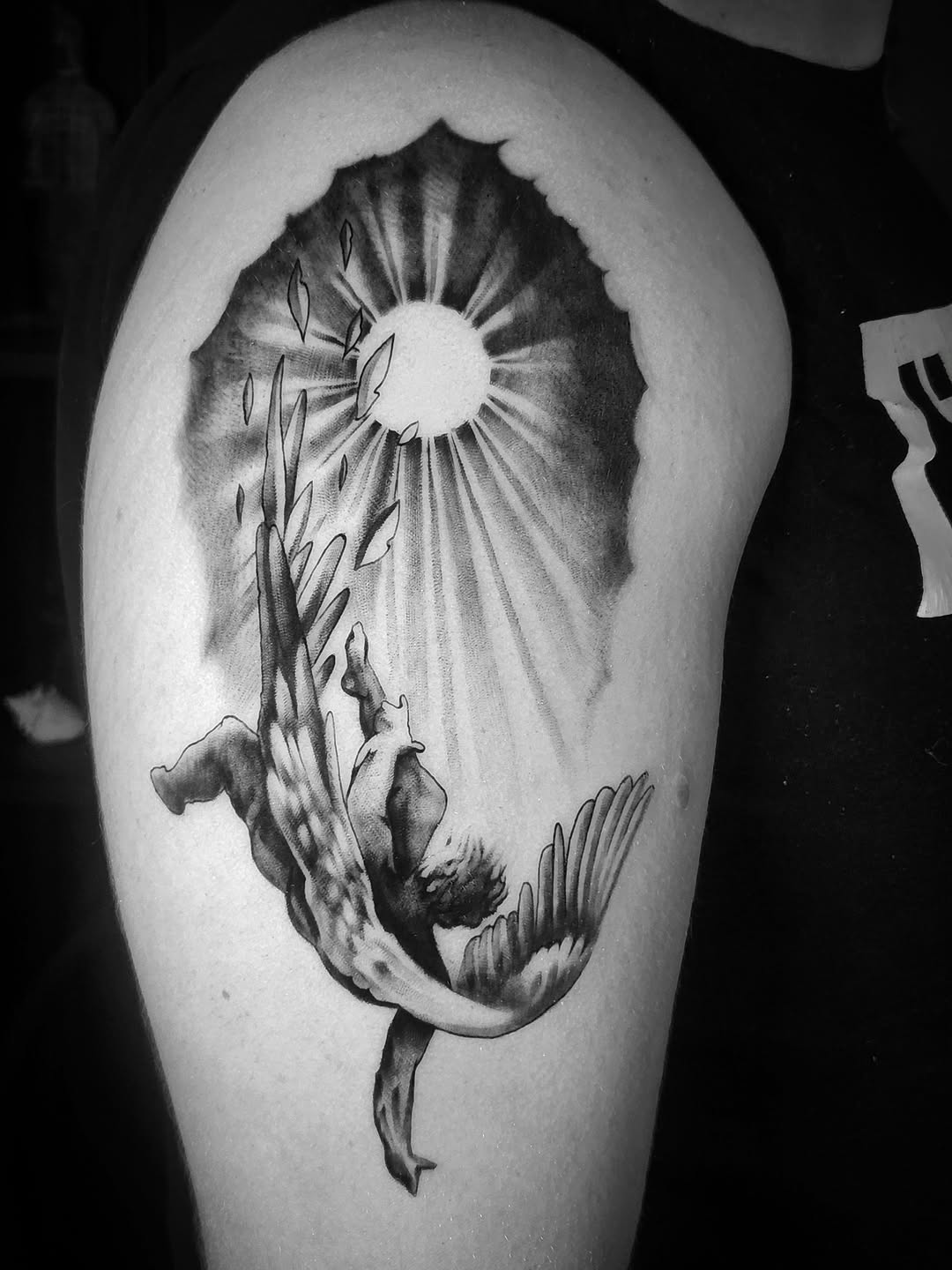 Tattoo by @geo_does_art — black_and_grey, realism