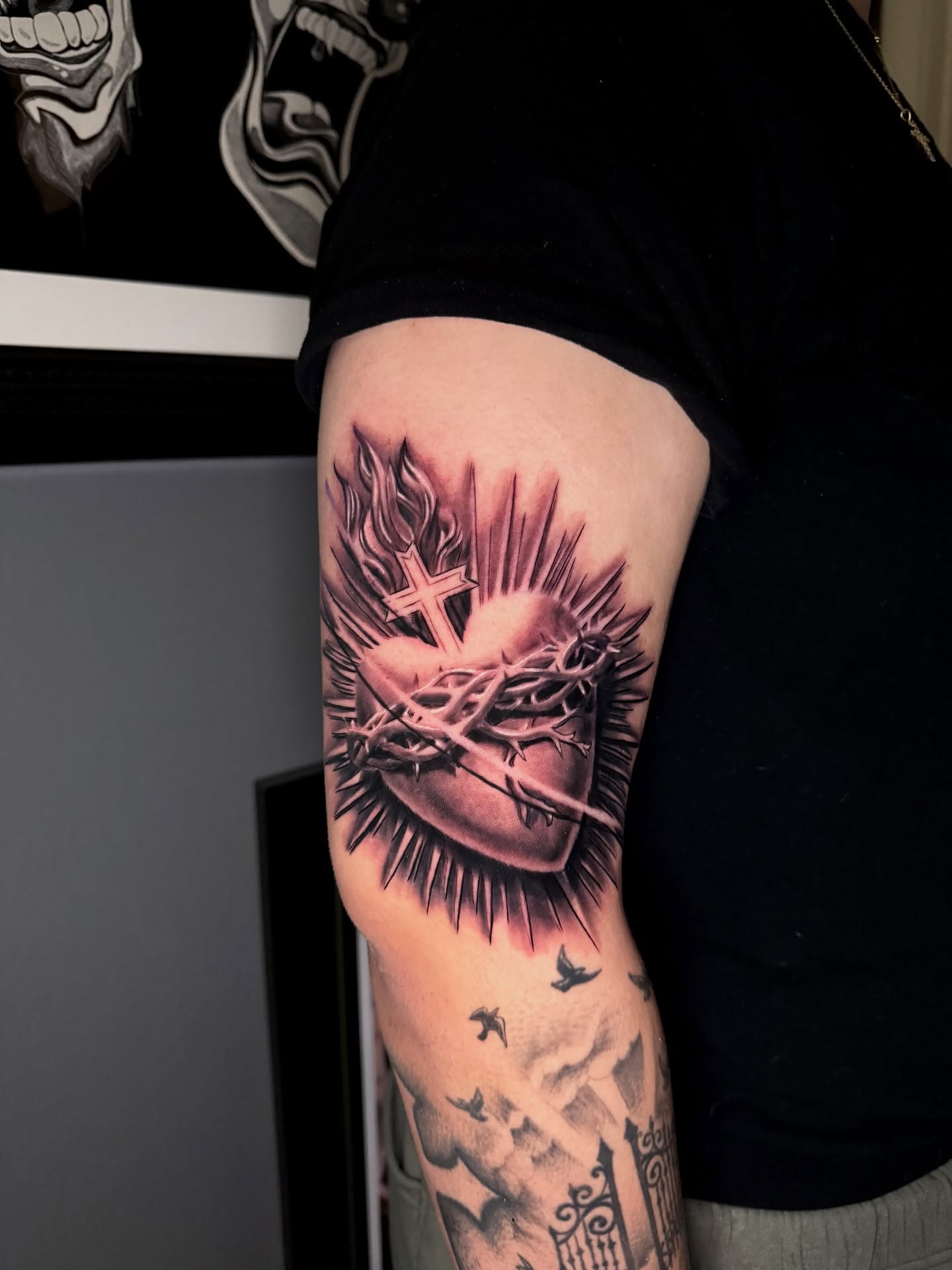 Tattoo by @consciouschildtattoo — black_and_grey, realism