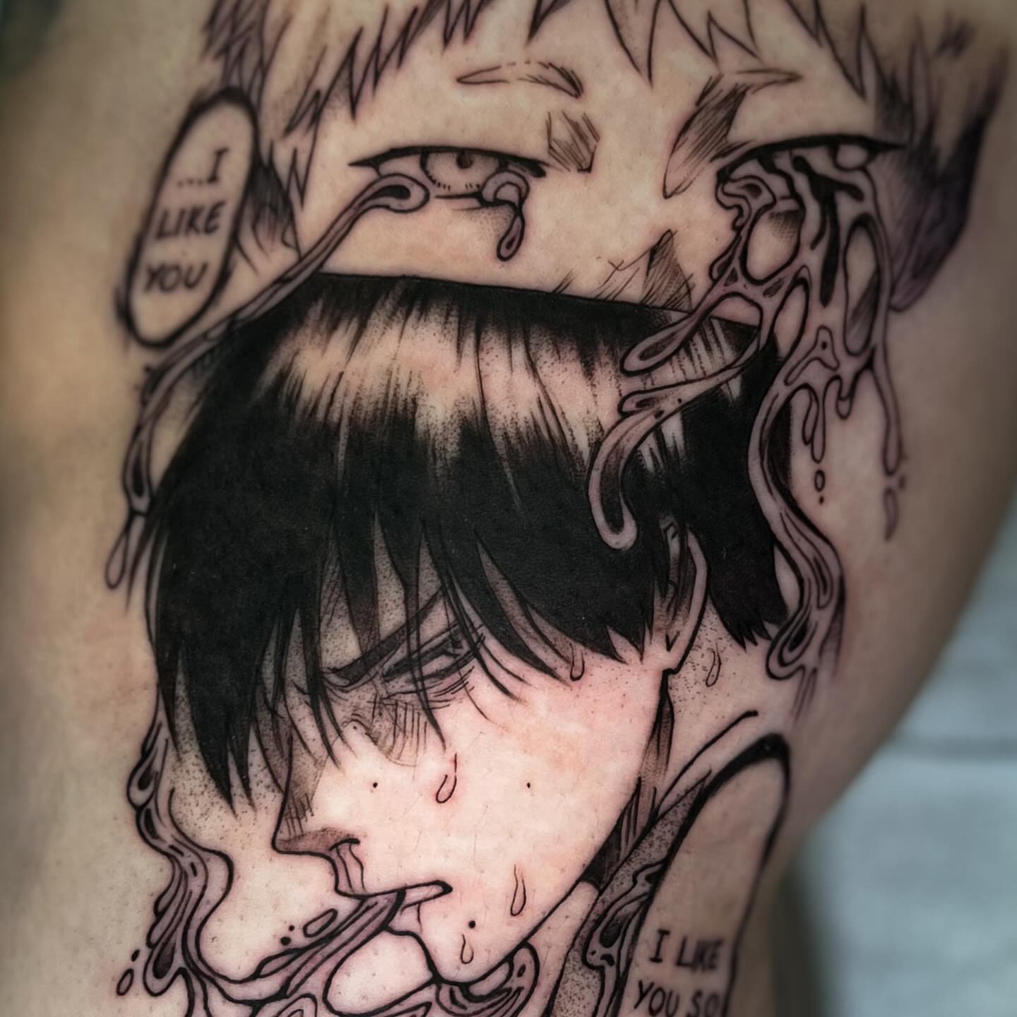 Tattoo by @celynity — black_and_grey, realism