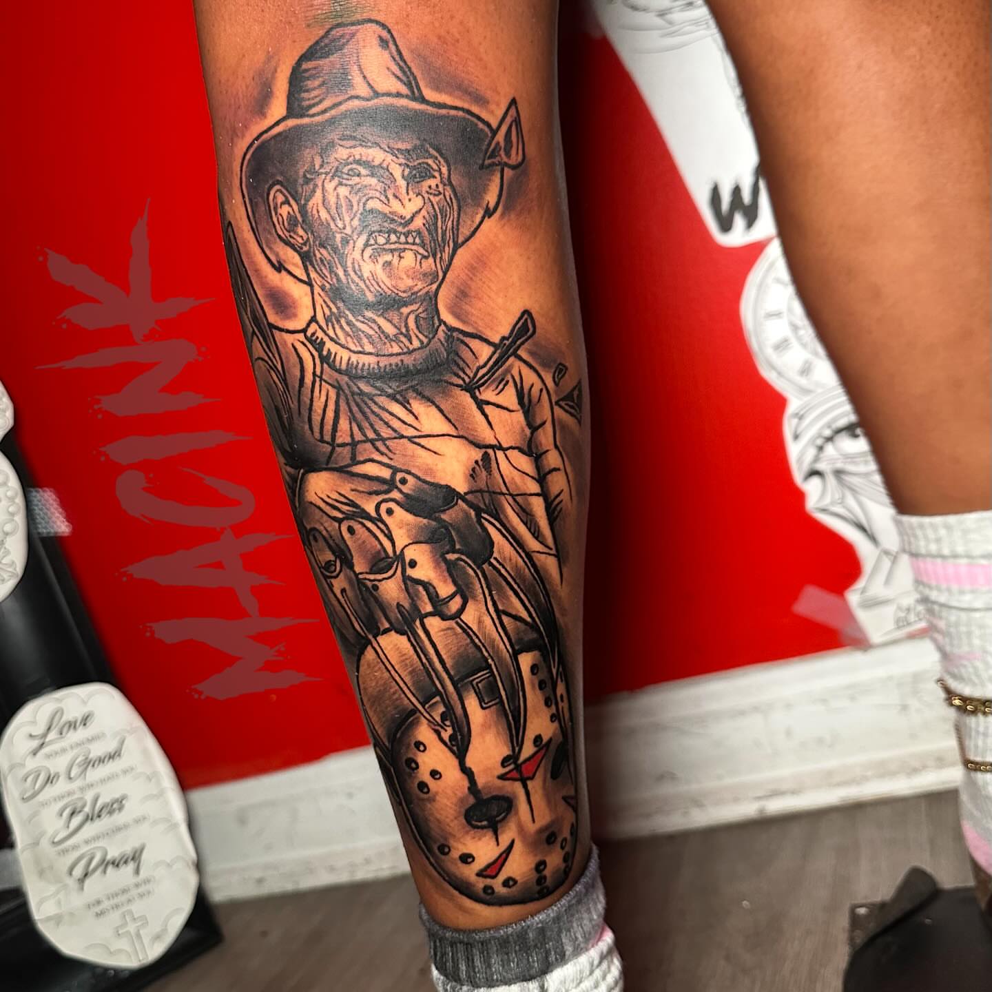 Freddy Krueger American traditional tattoo on the forearm by ATL Tattoo Artist💲