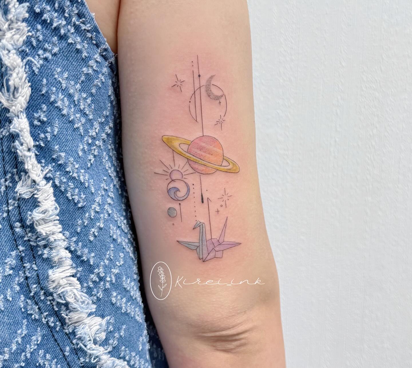 Tattoo by @kireiink_rose — geometric, watercolor