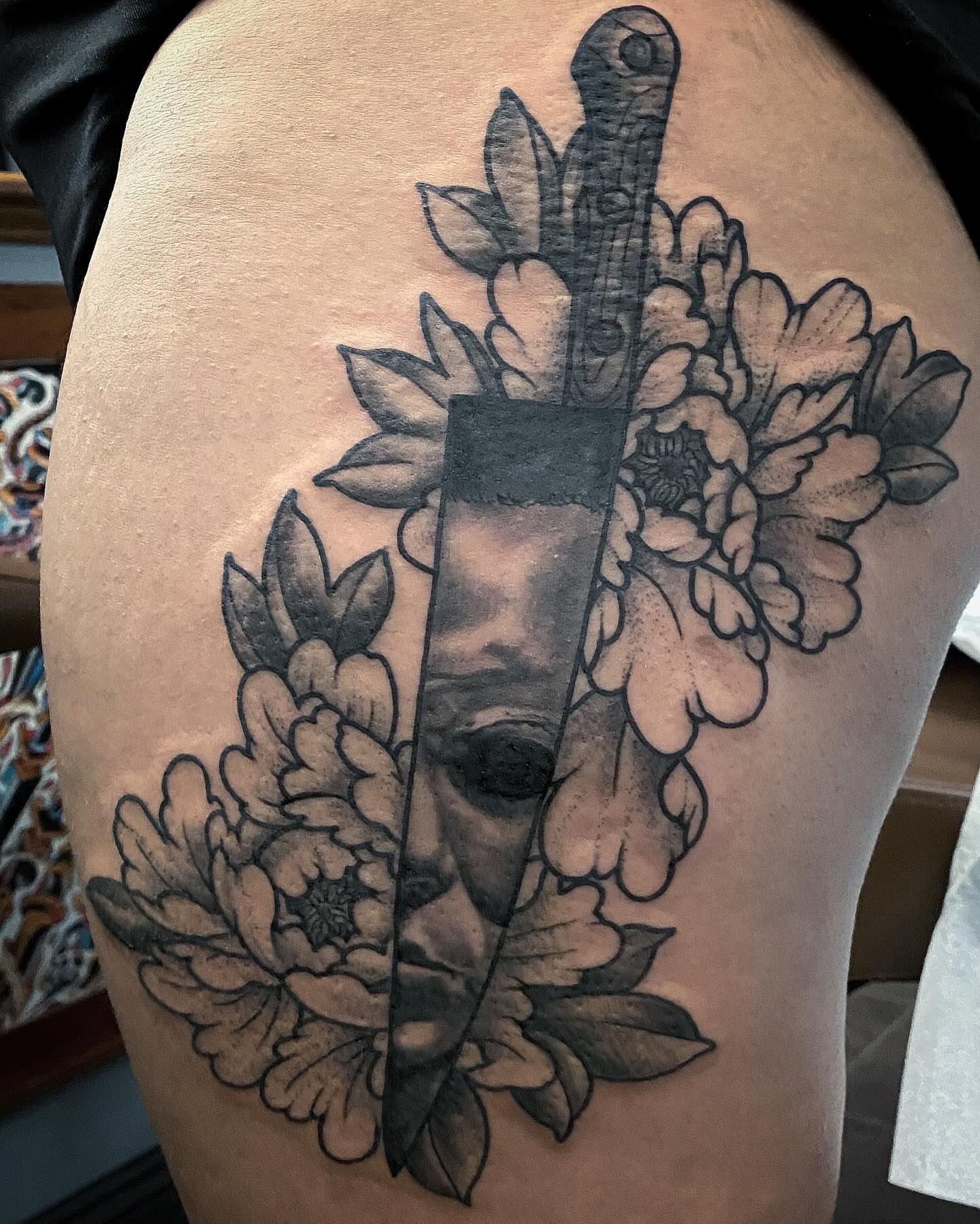 Tattoo by @trey_mann_tattooer — black_and_grey, realism