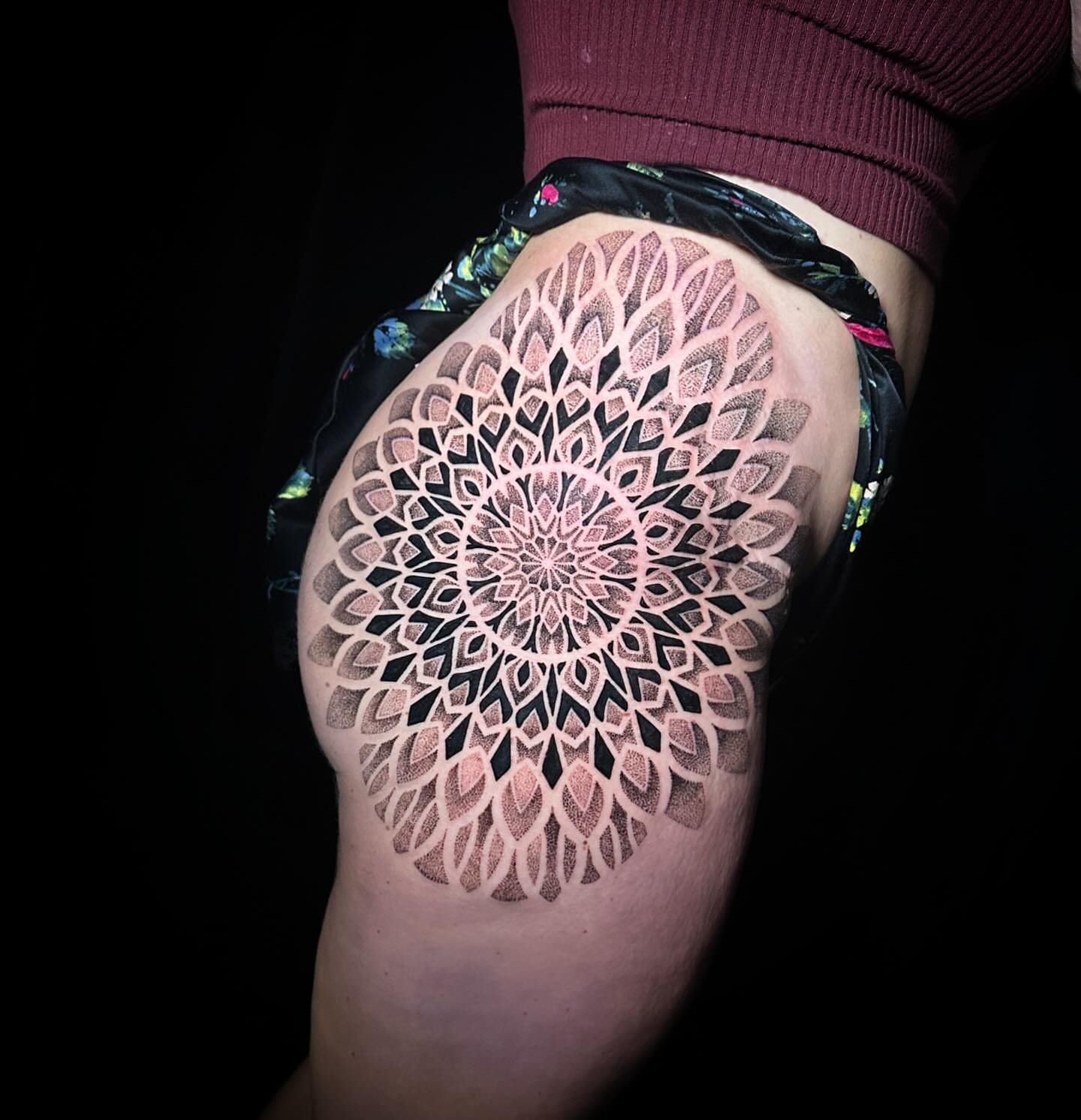 Tattoo by @inkedbysavanna — dotwork, geometric